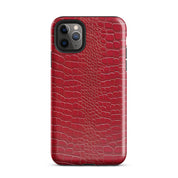CV2 Boutique Luxury Look Faux Red Crocodile Phone Case Compatible With iPhone®