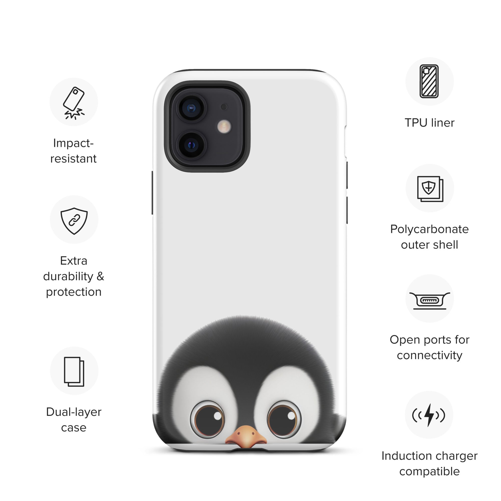 Adorable Baby Penguin Phone Case Compatible With iPhone®