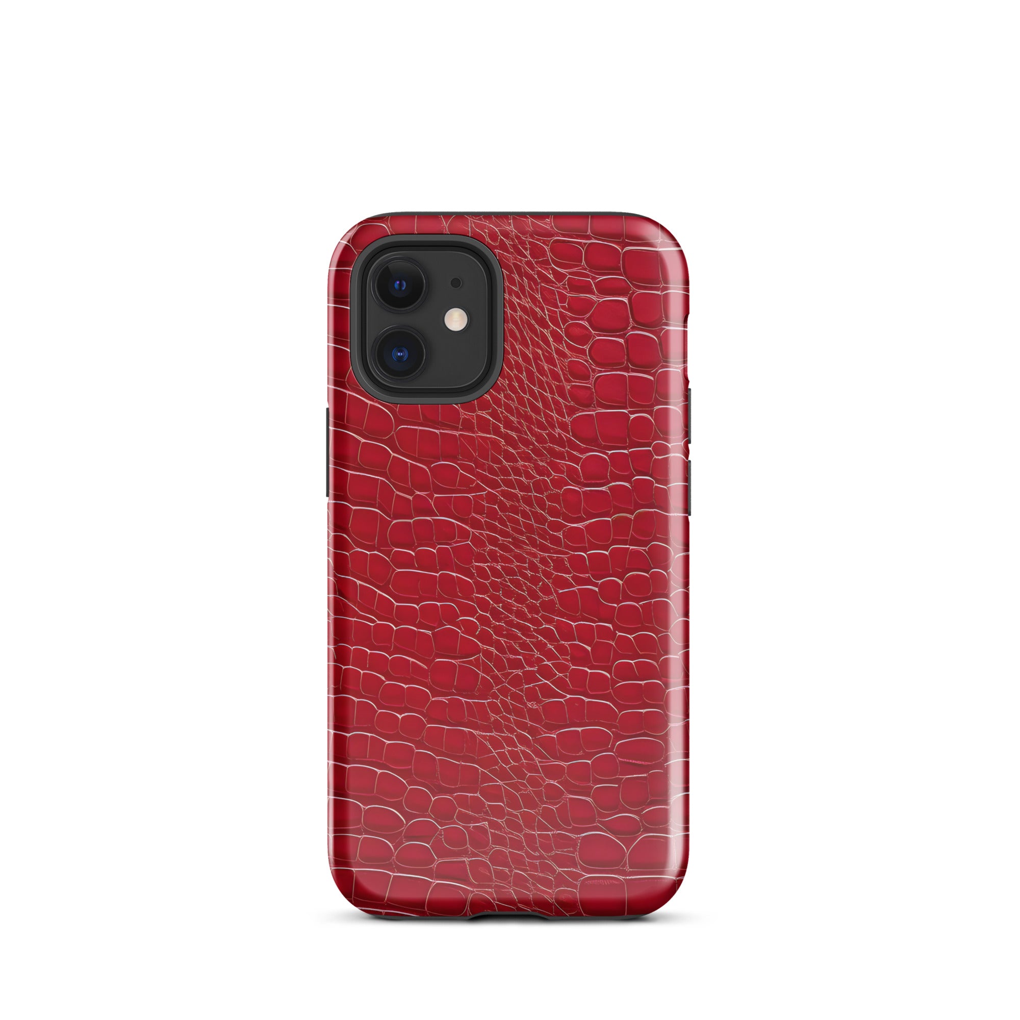 CV2 Boutique Luxury Look Faux Red Crocodile Phone Case Compatible With iPhone®