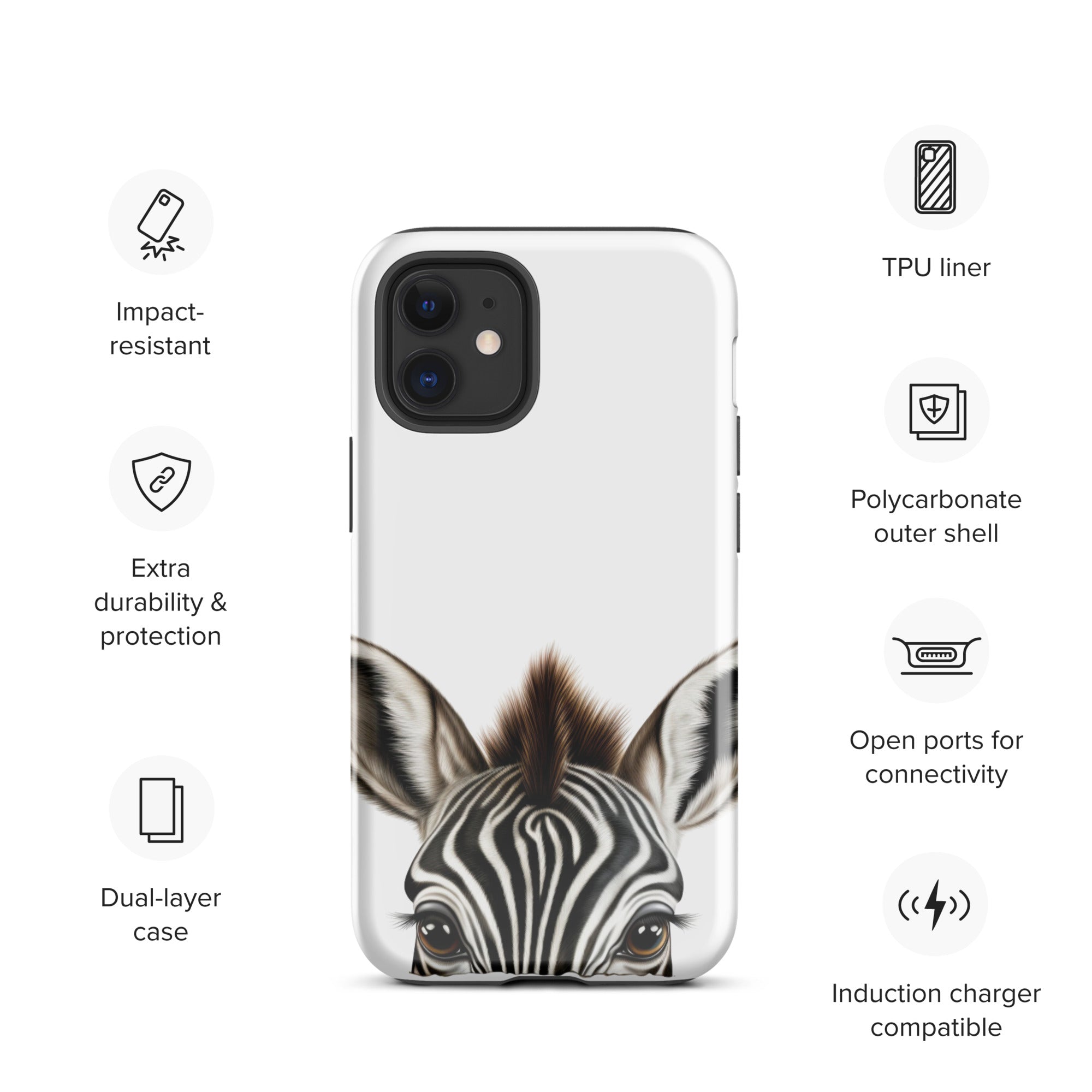 Super Cute Baby Zebra Phone Case Compatible With iPhone®