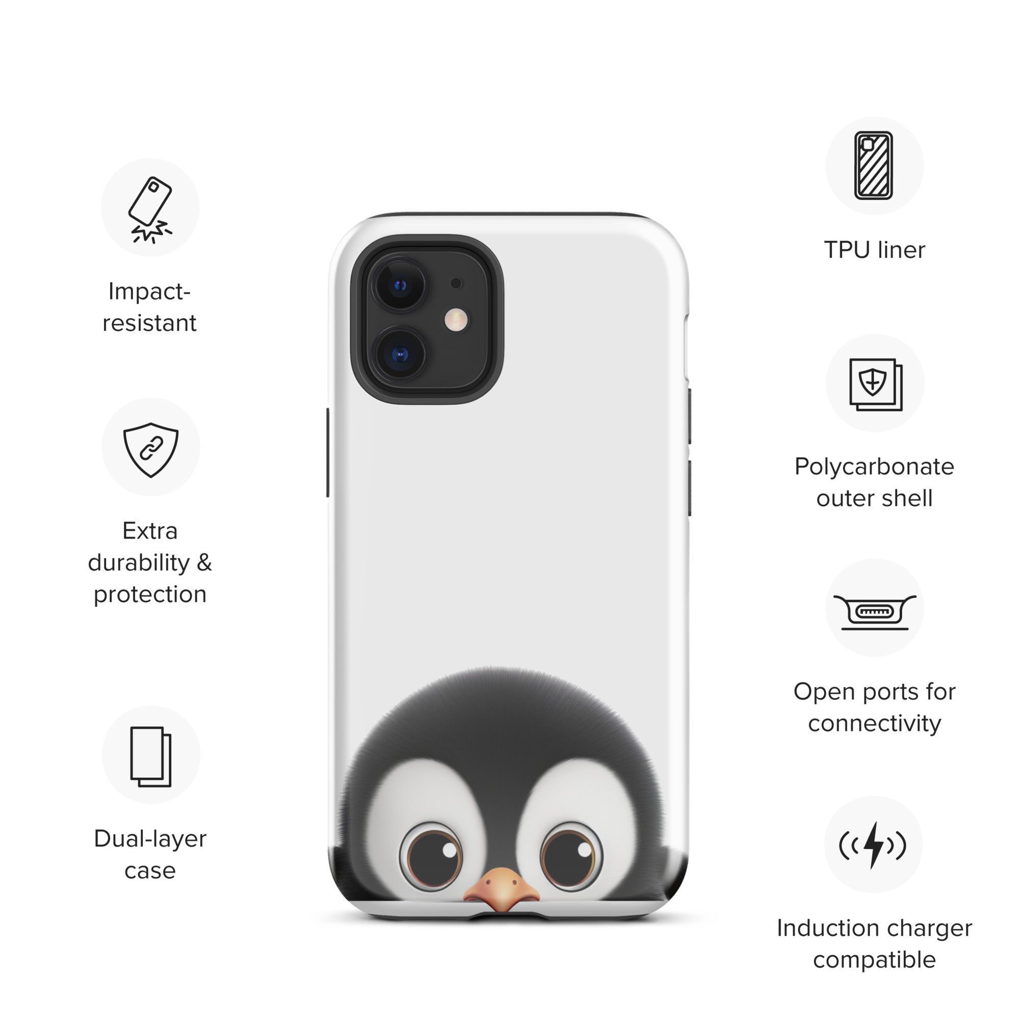 Adorable Baby Penguin Phone Case Compatible With iPhone®