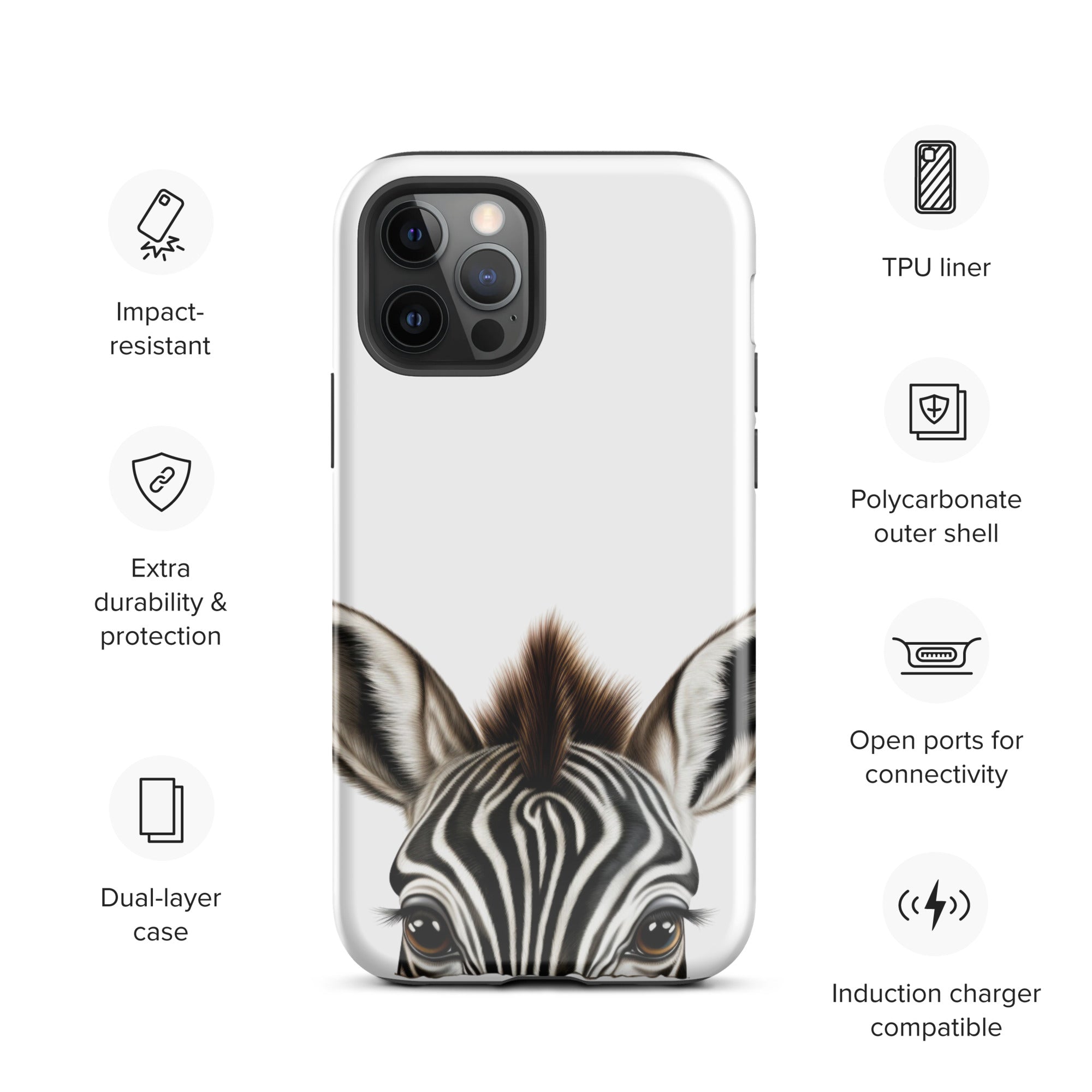 Super Cute Baby Zebra Phone Case Compatible With iPhone®