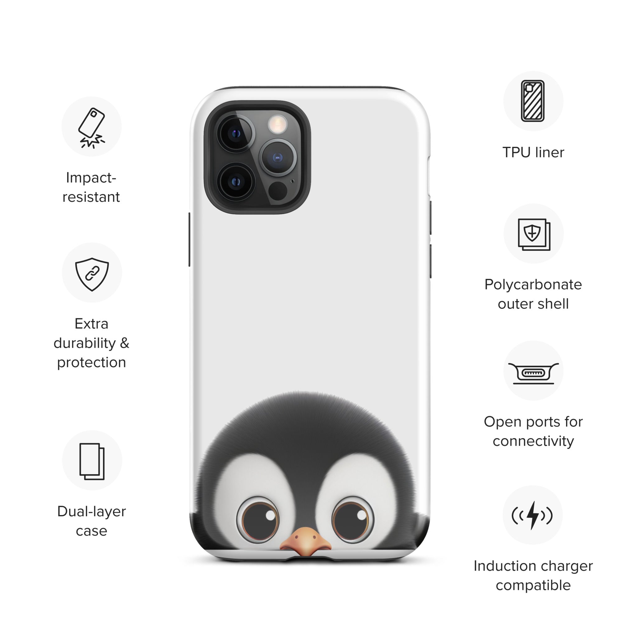 Adorable Baby Penguin Phone Case Compatible With iPhone®