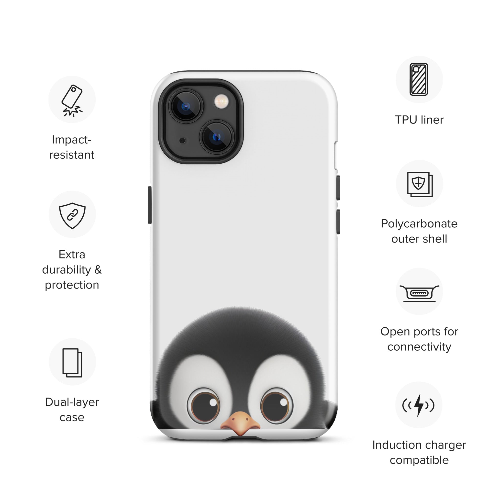 Adorable Baby Penguin Phone Case Compatible With iPhone®