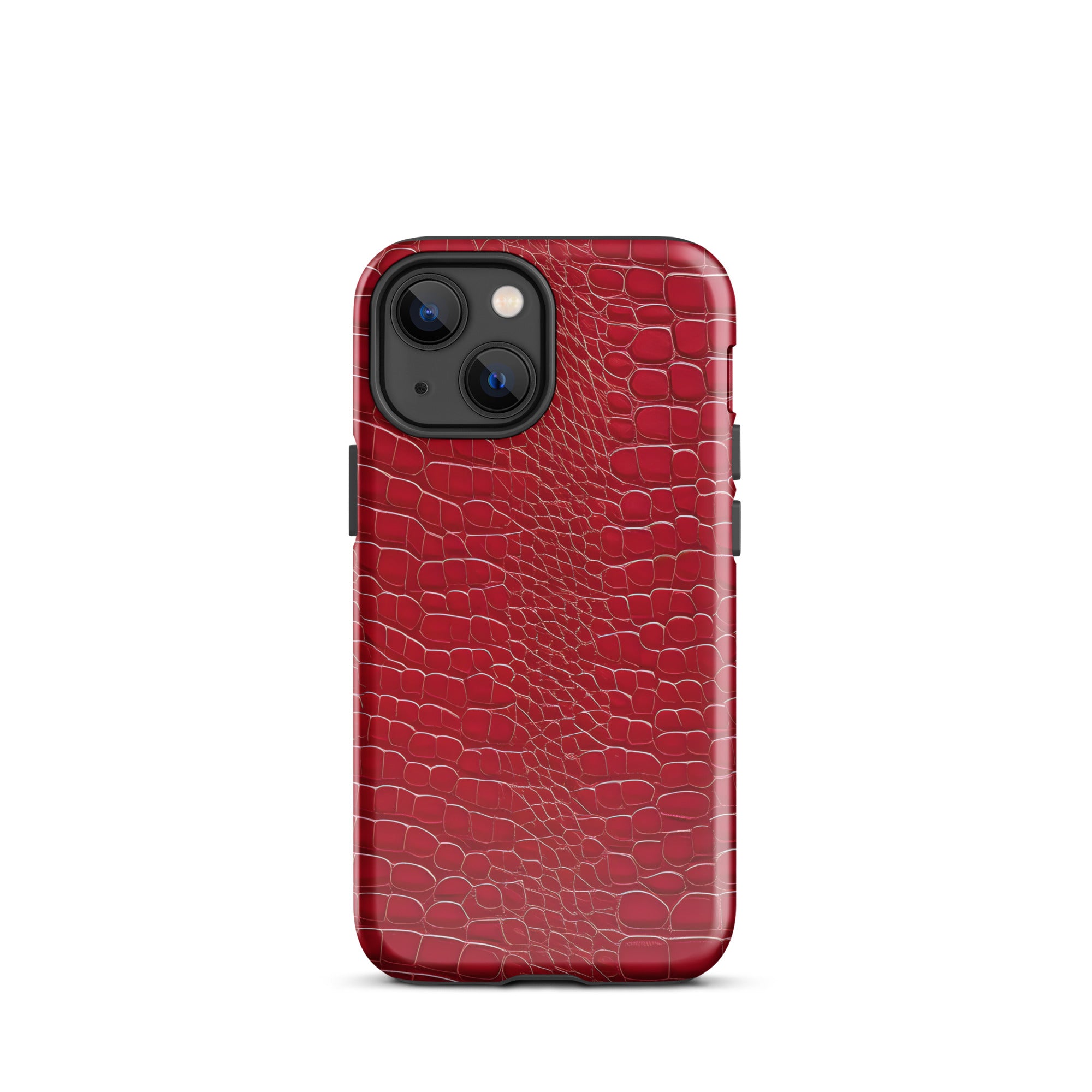 CV2 Boutique Luxury Look Faux Red Crocodile Phone Case Compatible With iPhone®