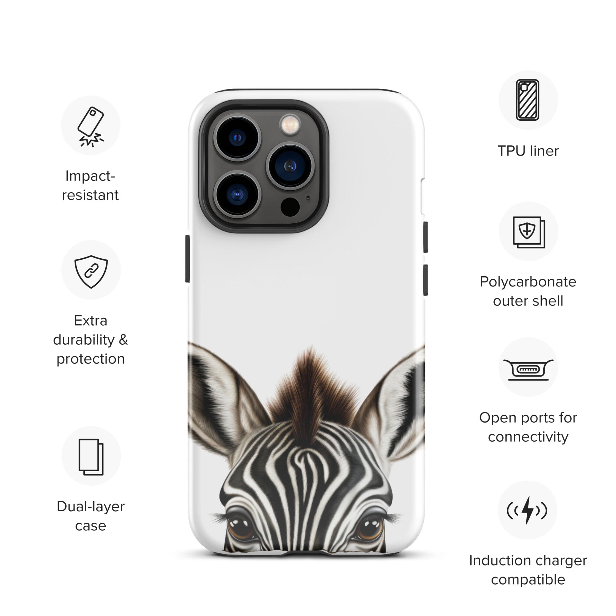 Super Cute Baby Zebra Phone Case Compatible With iPhone®