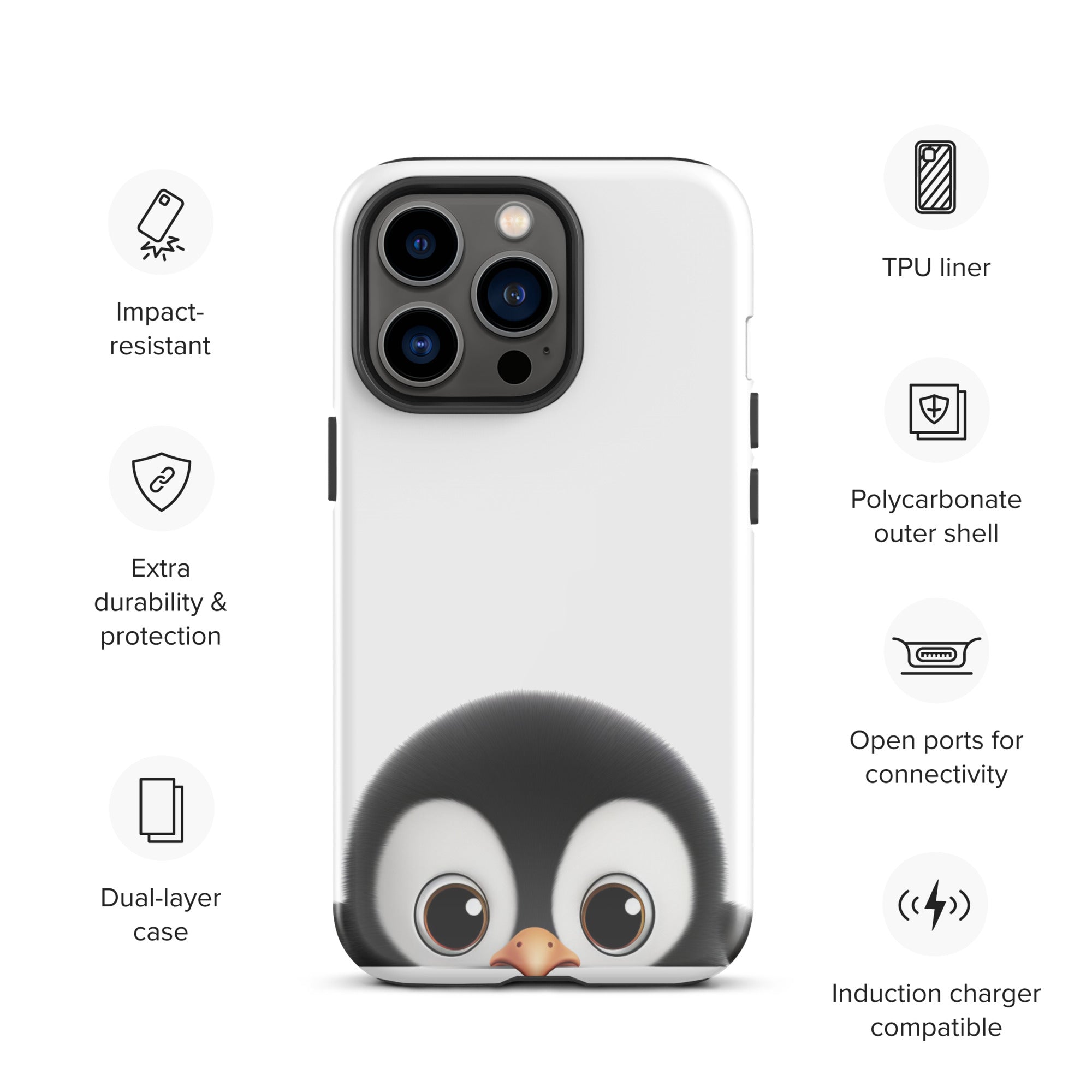 Adorable Baby Penguin Phone Case Compatible With iPhone®