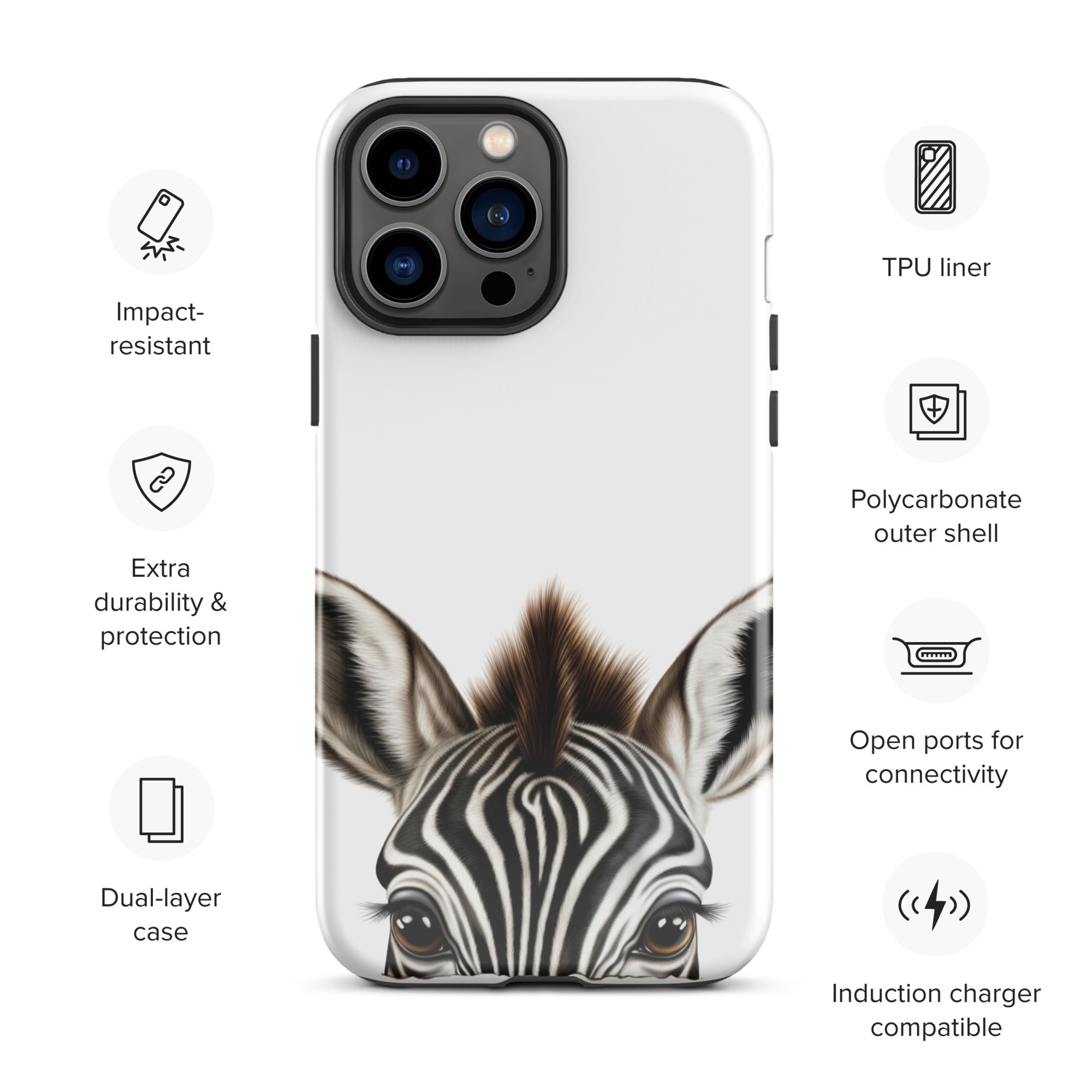 Super Cute Baby Zebra Phone Case Compatible With iPhone®