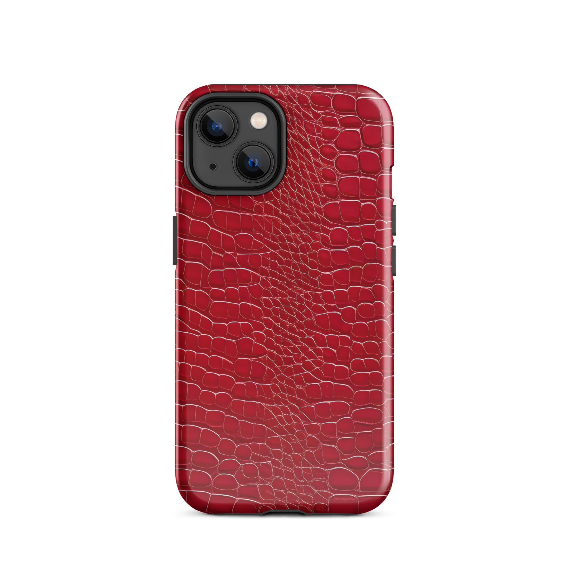 CV2 Boutique Luxury Look Faux Red Crocodile Phone Case Compatible With iPhone®