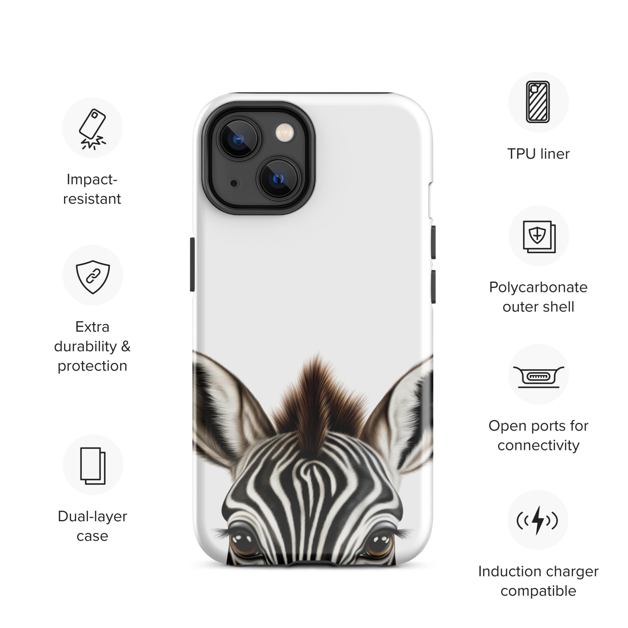 Super Cute Baby Zebra Phone Case Compatible With iPhone®