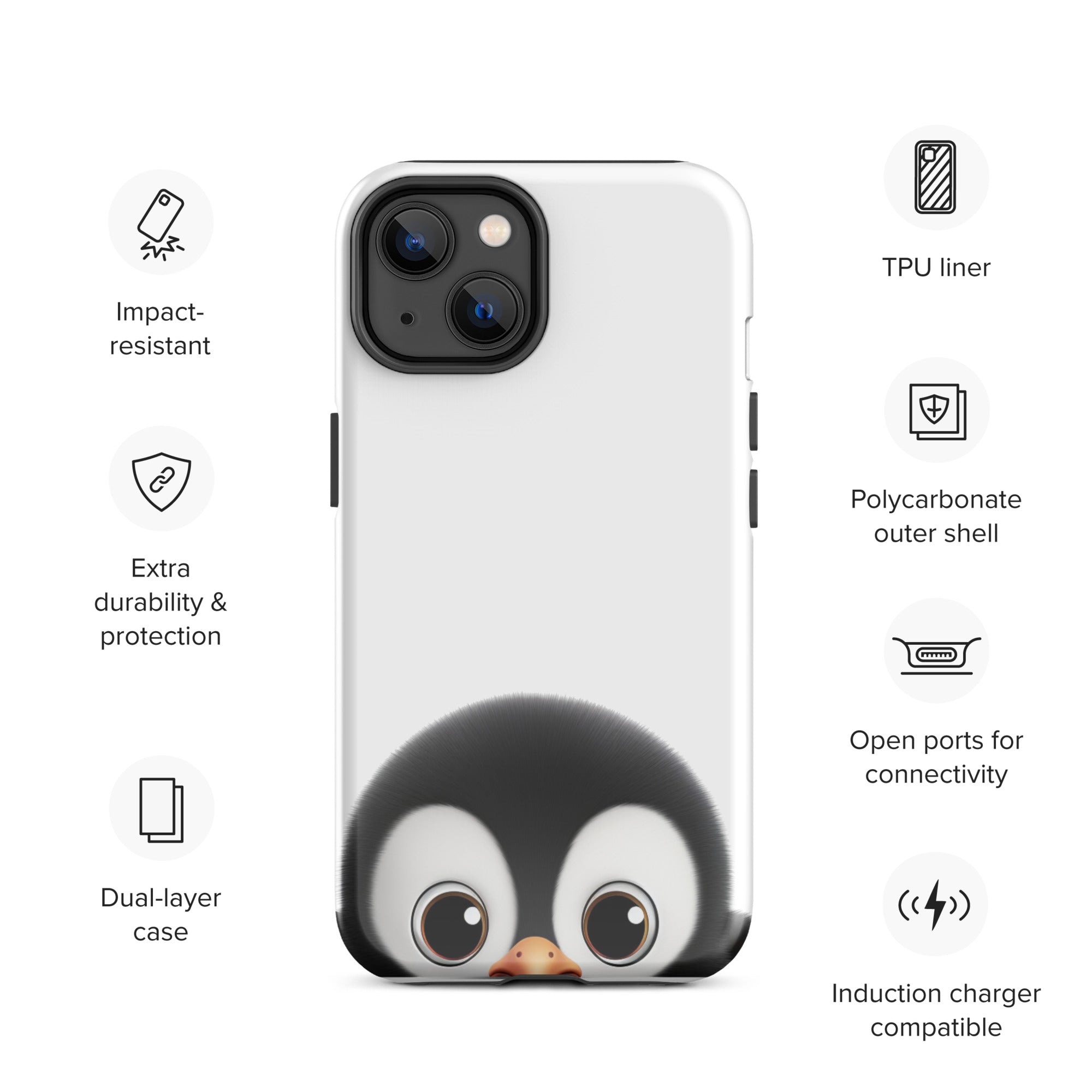 Adorable Baby Penguin Phone Case Compatible With iPhone®