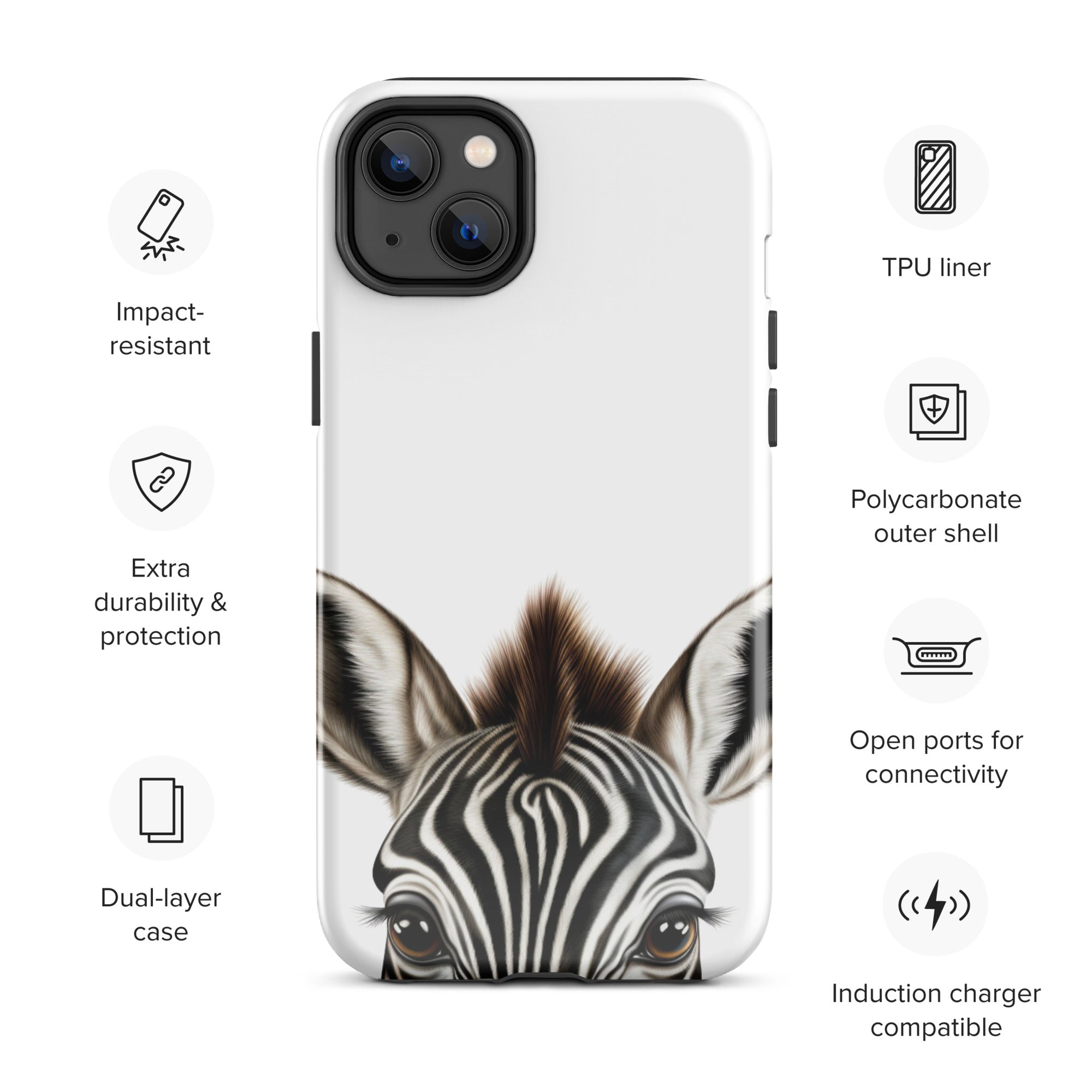 Super Cute Baby Zebra Phone Case Compatible With iPhone®