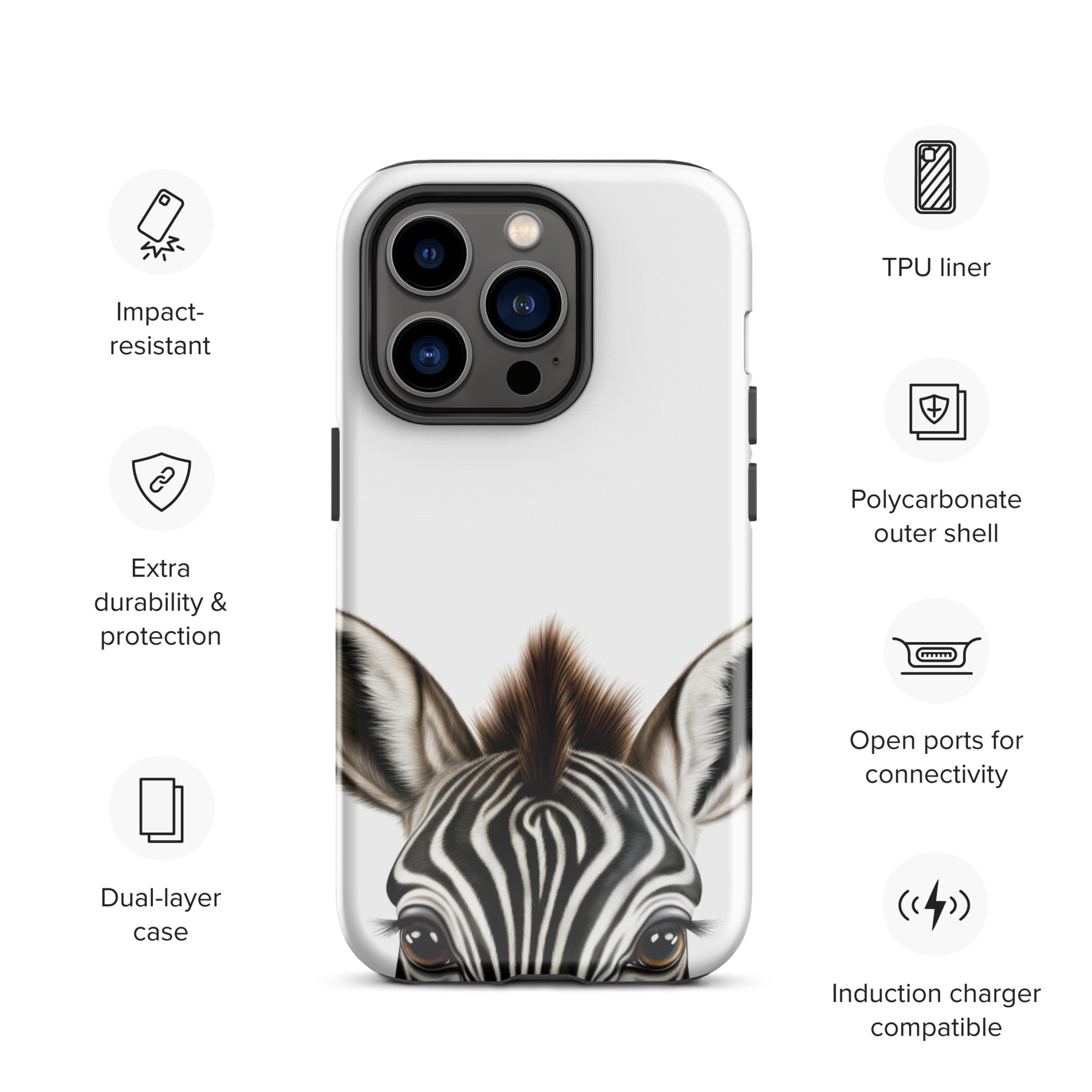 Super Cute Baby Zebra Phone Case Compatible With iPhone®