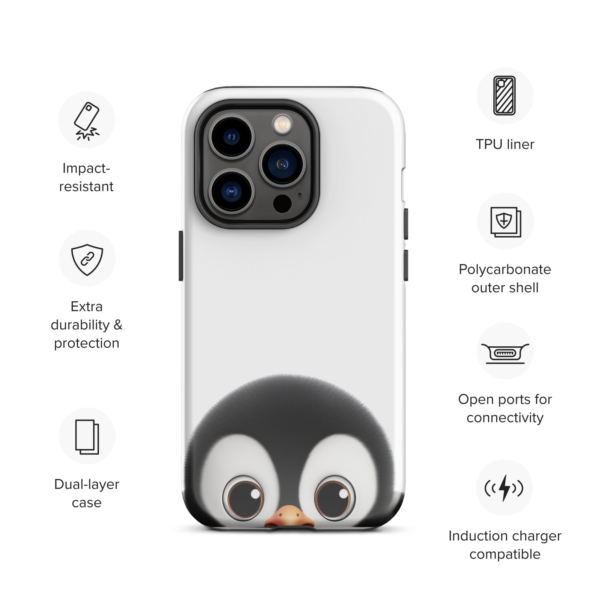 Adorable Baby Penguin Phone Case Compatible With iPhone®