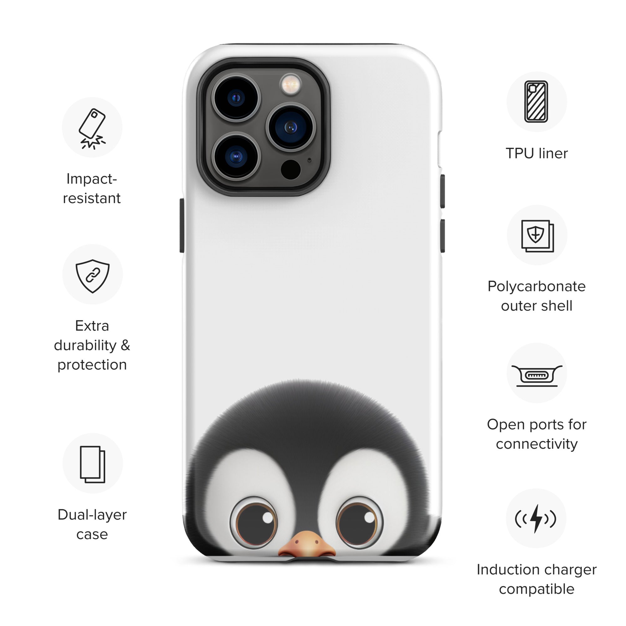 Adorable Baby Penguin Phone Case Compatible With iPhone®