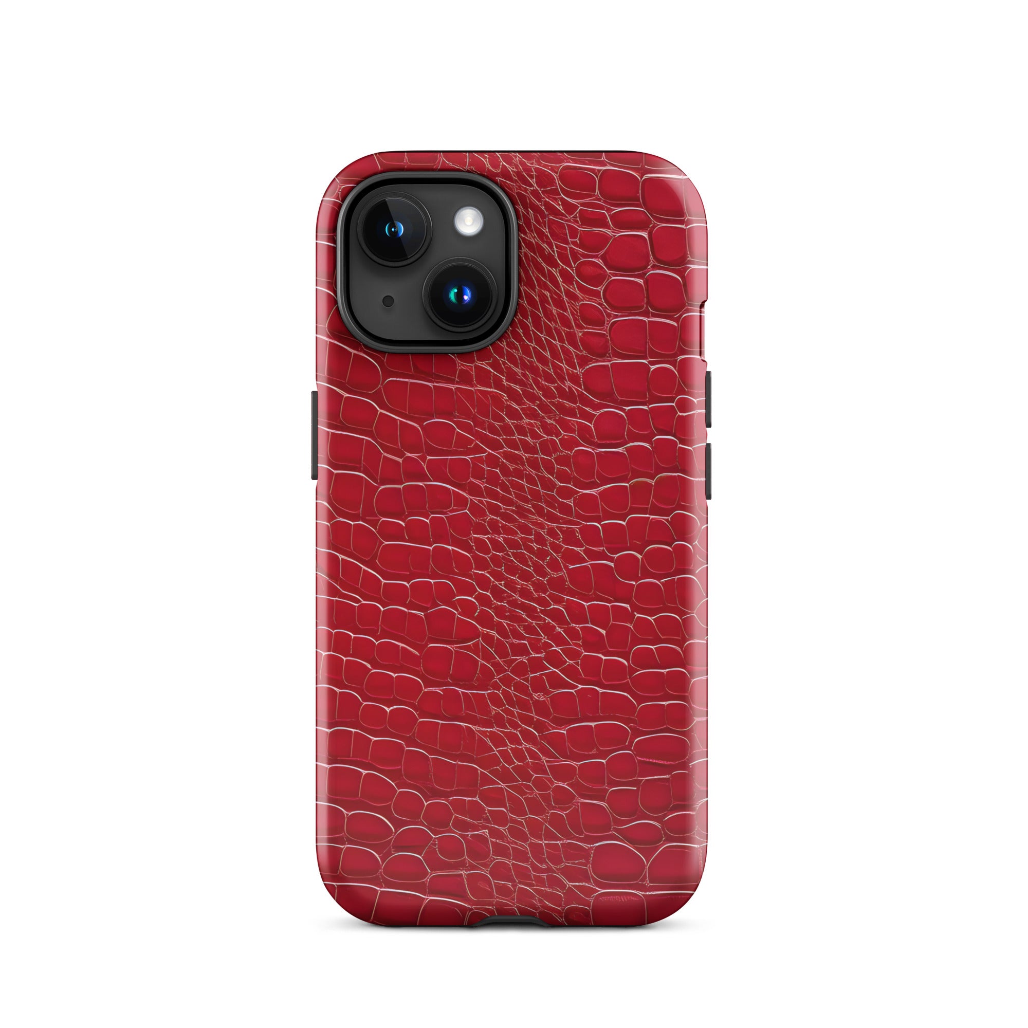 CV2 Boutique Luxury Look Faux Red Crocodile Phone Case Compatible With iPhone®
