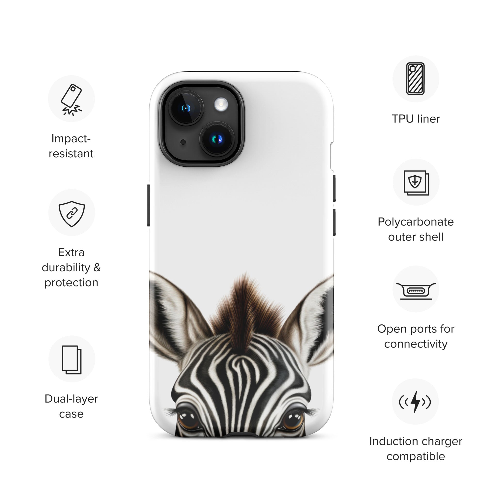Super Cute Baby Zebra Phone Case Compatible With iPhone®