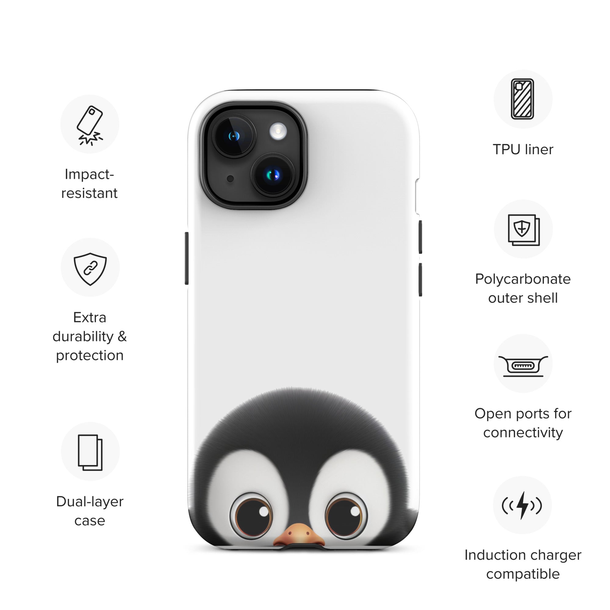 Adorable Baby Penguin Phone Case Compatible With iPhone®