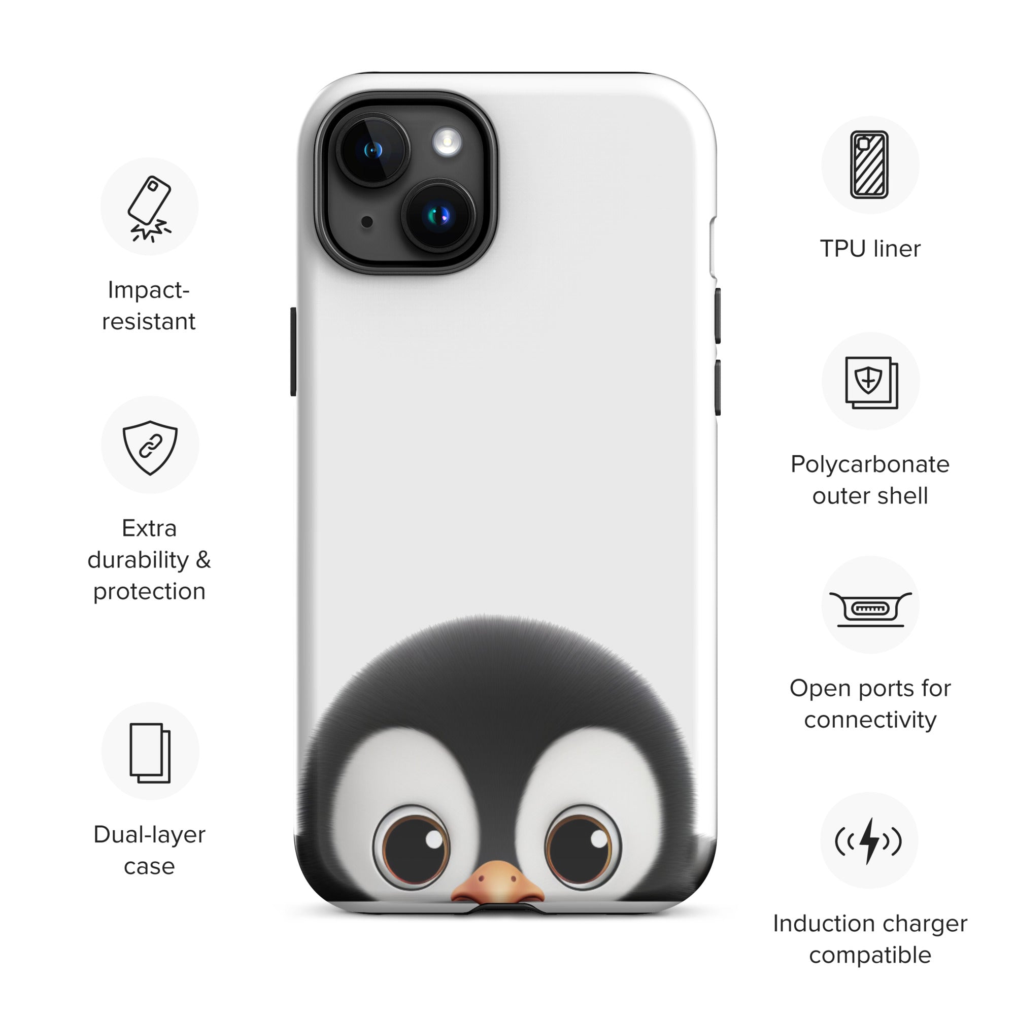 Adorable Baby Penguin Phone Case Compatible With iPhone®