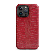 CV2 Boutique Luxury Look Faux Red Crocodile Phone Case Compatible With iPhone®