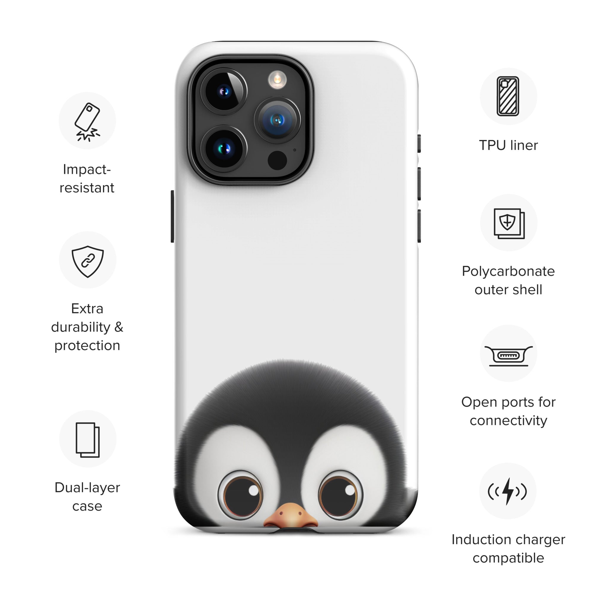 Adorable Baby Penguin Phone Case Compatible With iPhone®