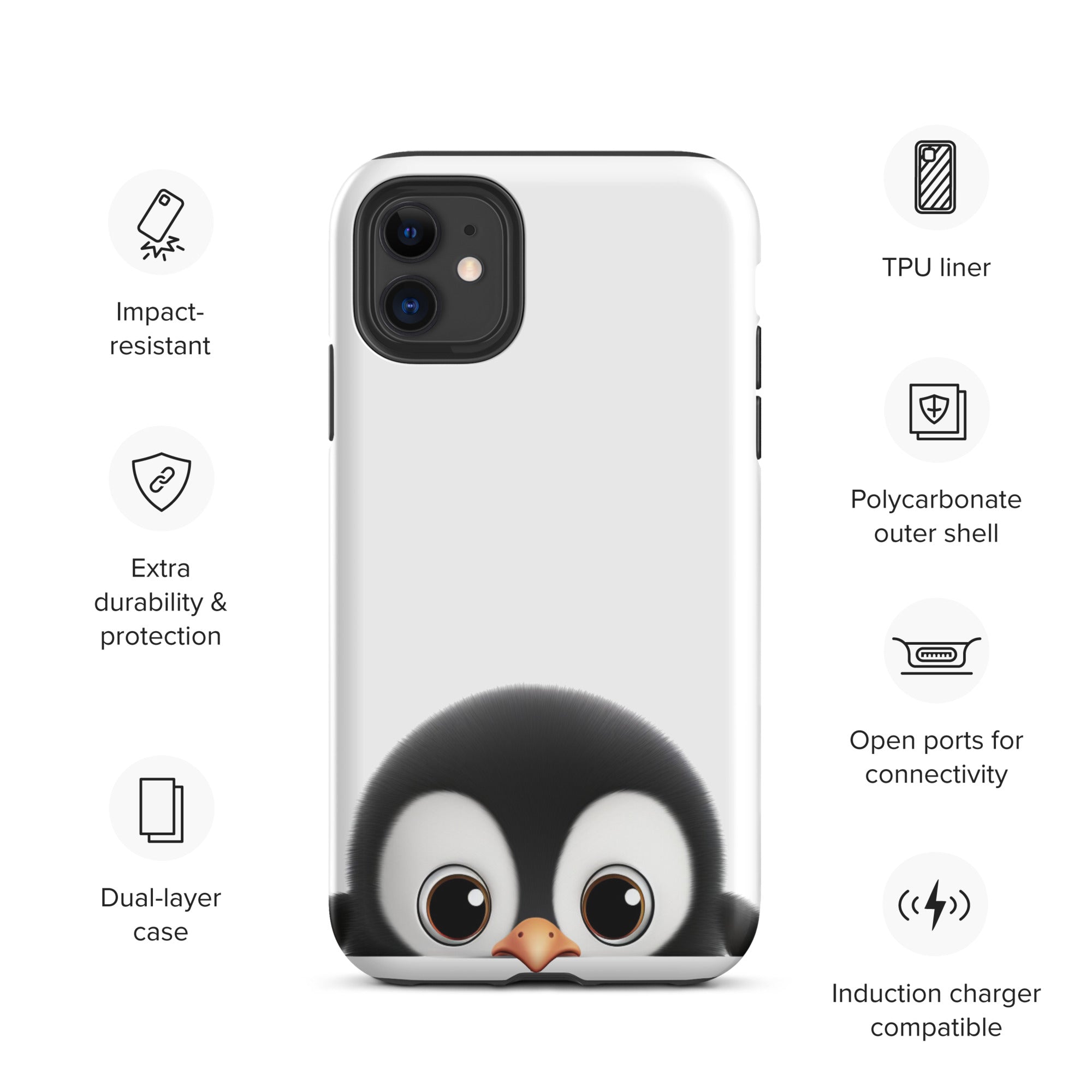 Adorable Baby Penguin Phone Case Compatible With iPhone®