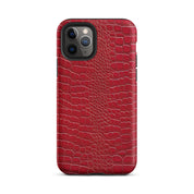 CV2 Boutique Luxury Look Faux Red Crocodile Phone Case Compatible With iPhone®