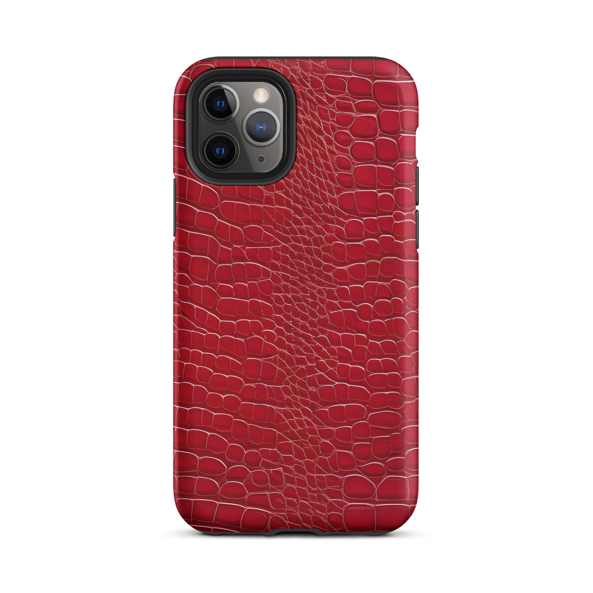 CV2 Boutique Luxury Look Faux Red Crocodile Phone Case Compatible With iPhone®