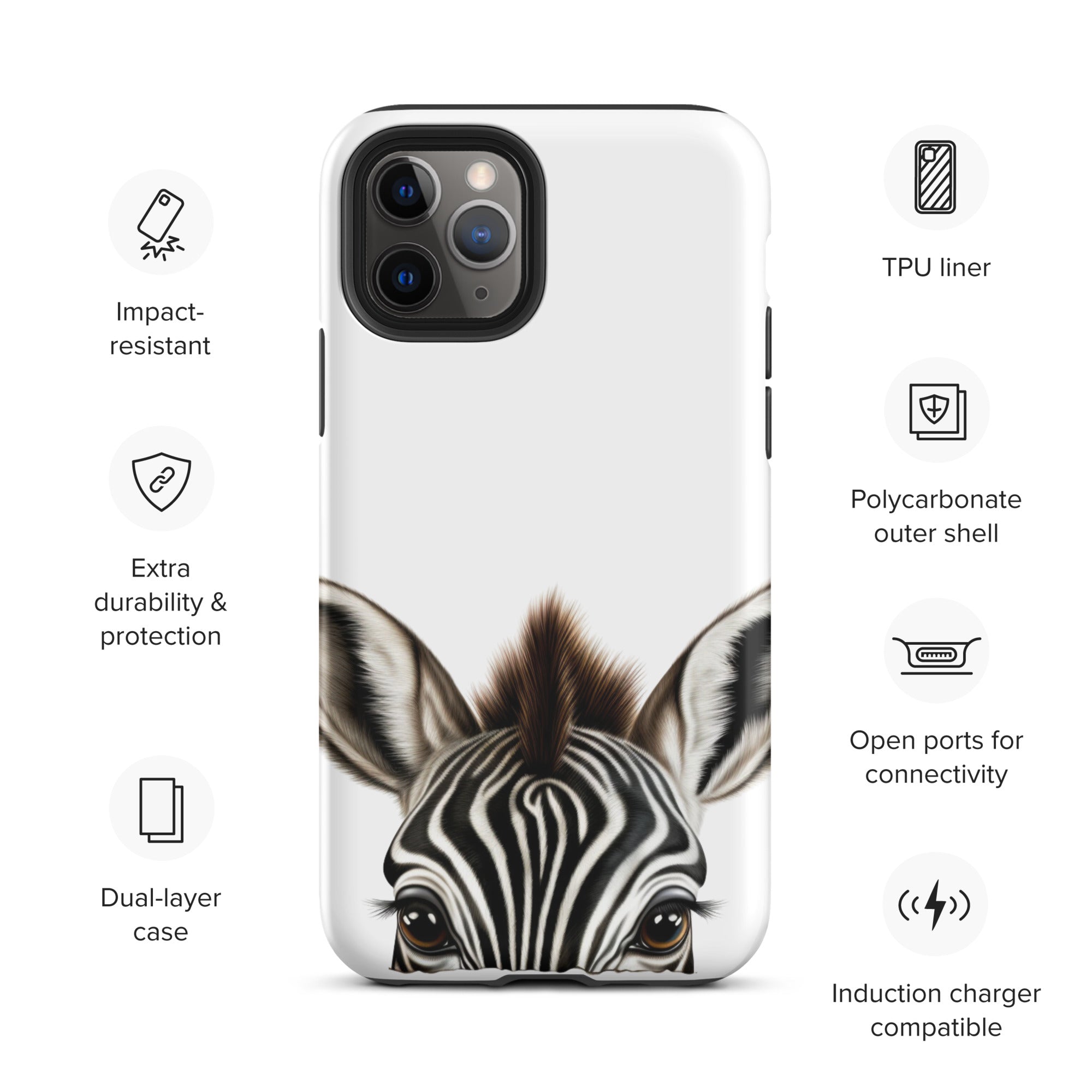 Super Cute Baby Zebra Phone Case Compatible With iPhone®