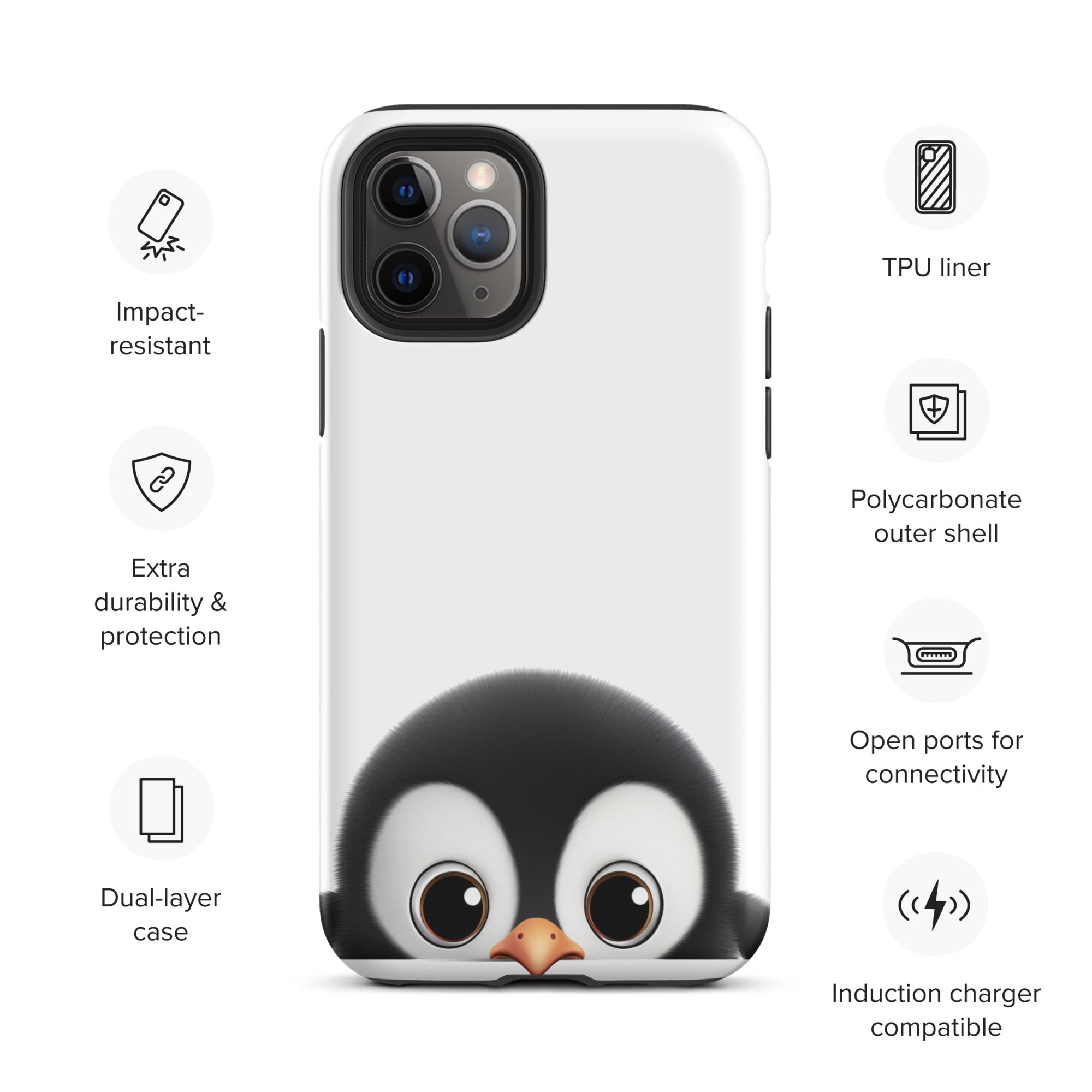 Adorable Baby Penguin Phone Case Compatible With iPhone®