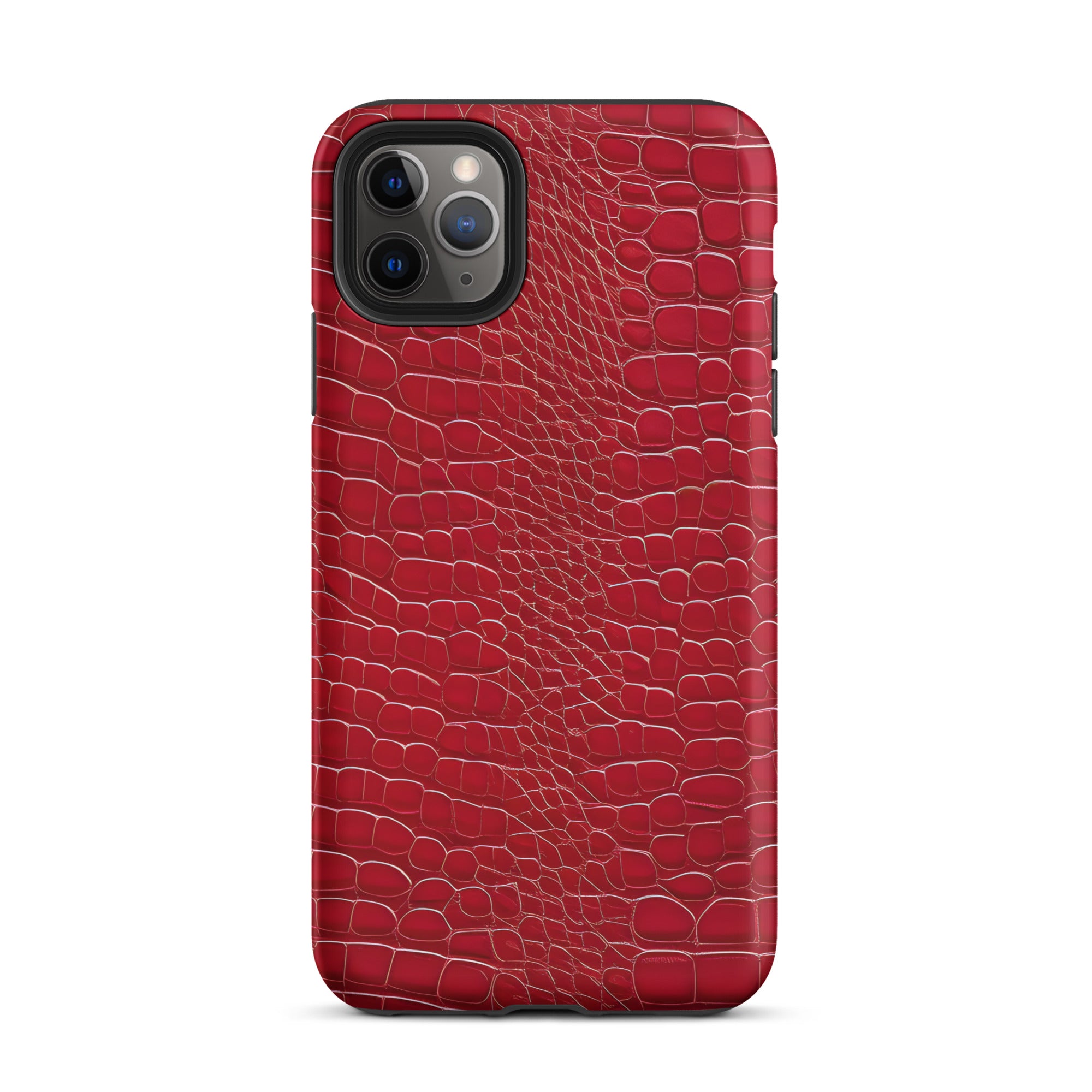 CV2 Boutique Luxury Look Faux Red Crocodile Phone Case Compatible With iPhone®