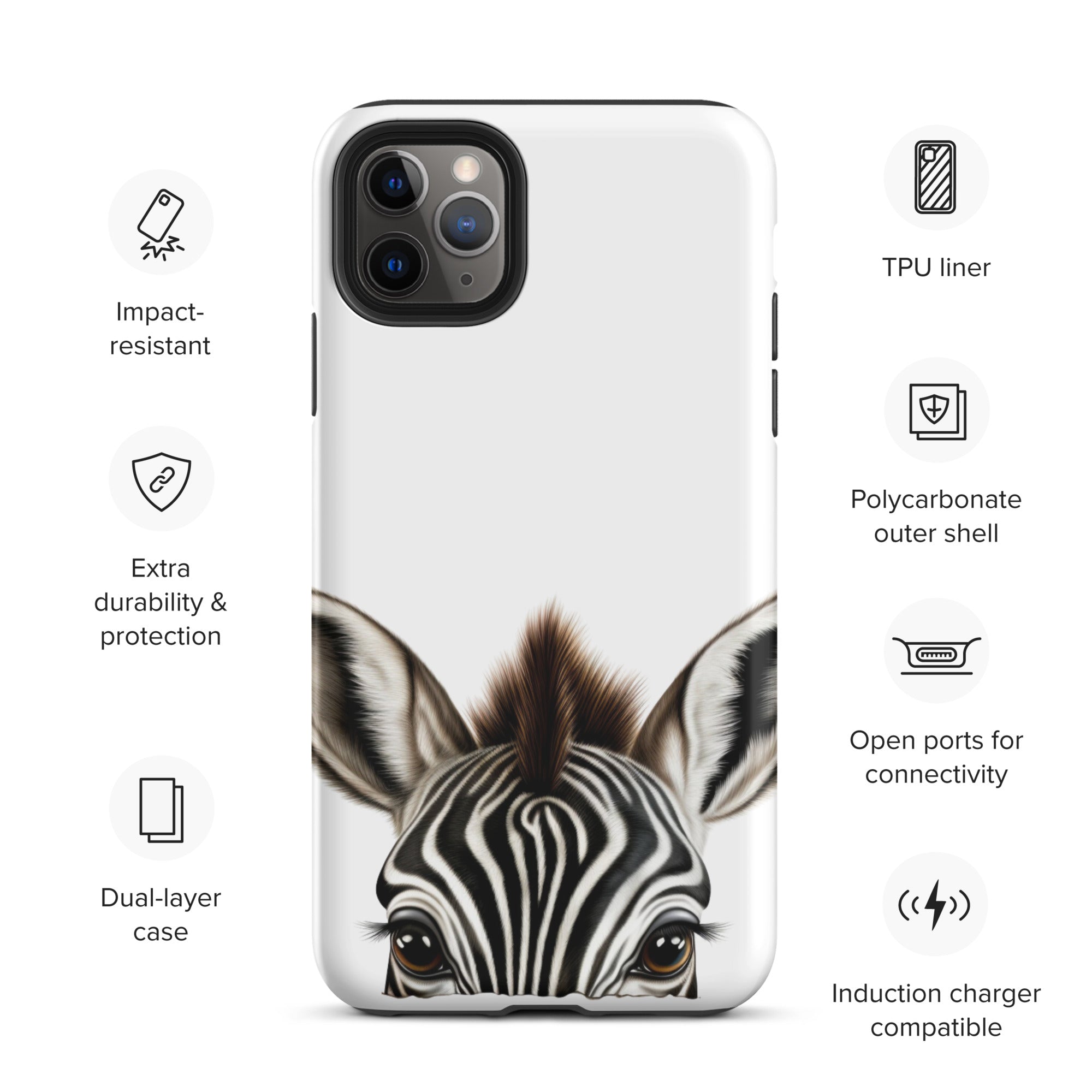 Super Cute Baby Zebra Phone Case Compatible With iPhone®
