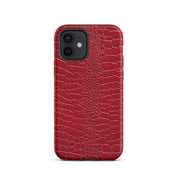 CV2 Boutique Luxury Look Faux Red Crocodile Phone Case Compatible With iPhone®