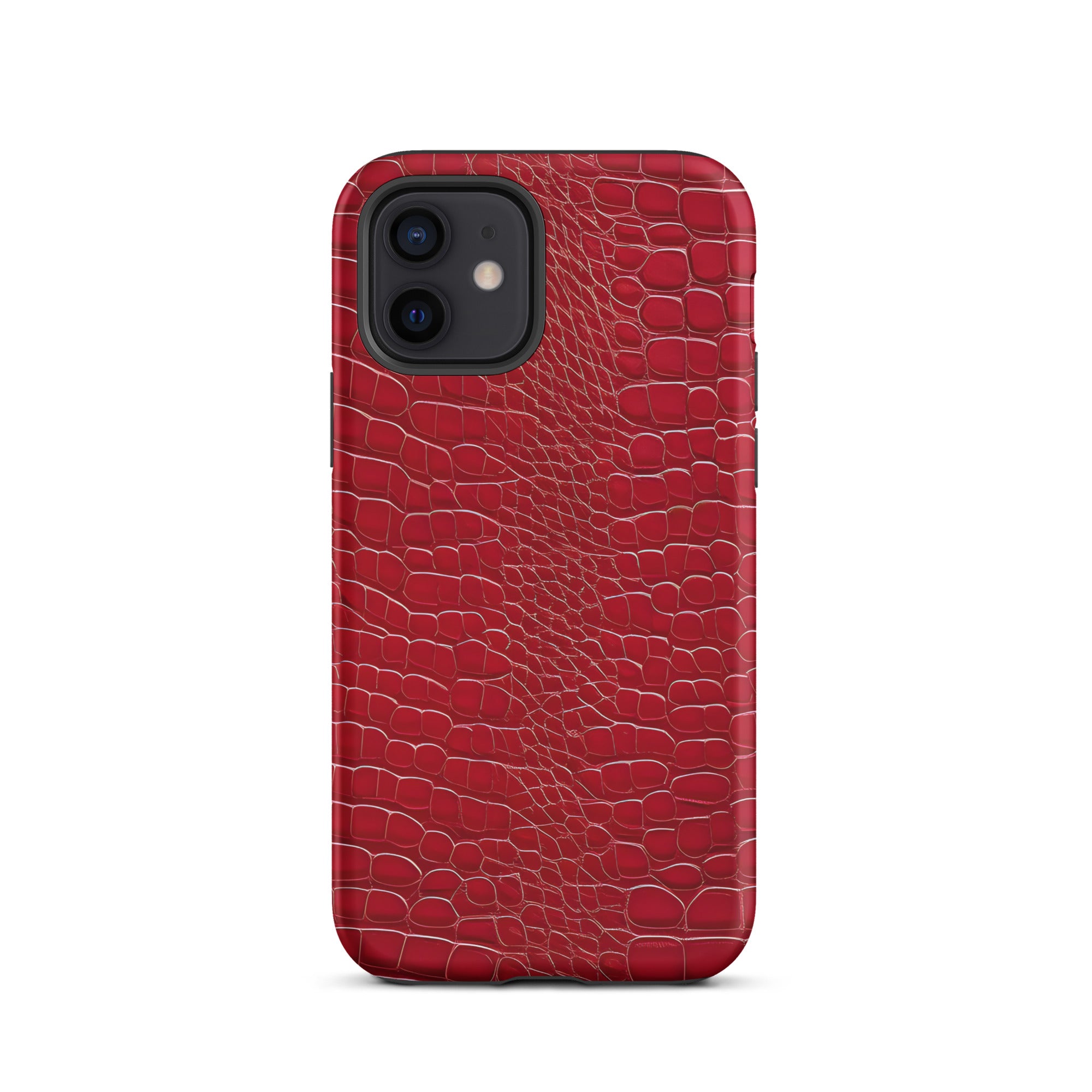 CV2 Boutique Luxury Look Faux Red Crocodile Phone Case Compatible With iPhone®