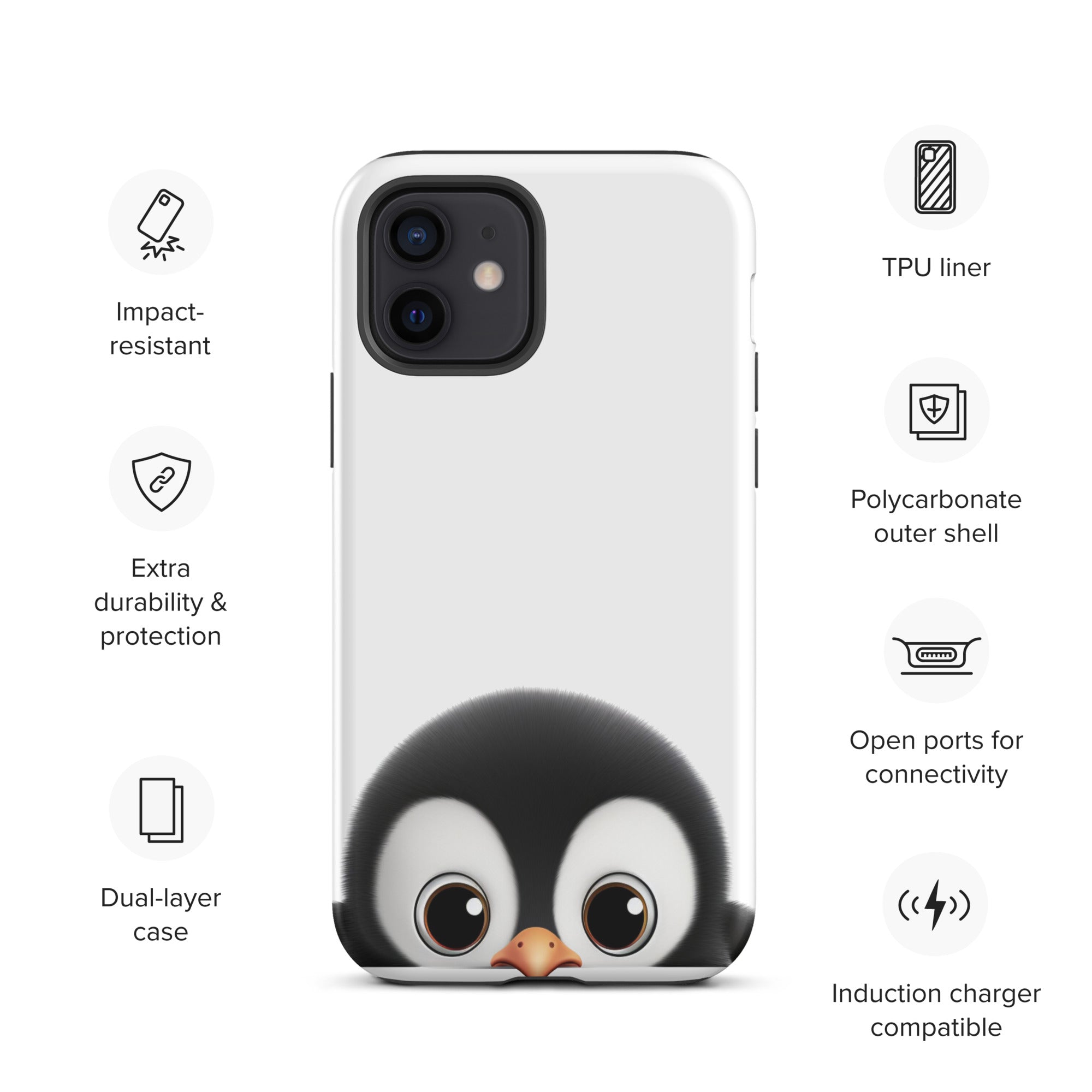 Adorable Baby Penguin Phone Case Compatible With iPhone®