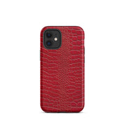 CV2 Boutique Luxury Look Faux Red Crocodile Phone Case Compatible With iPhone®