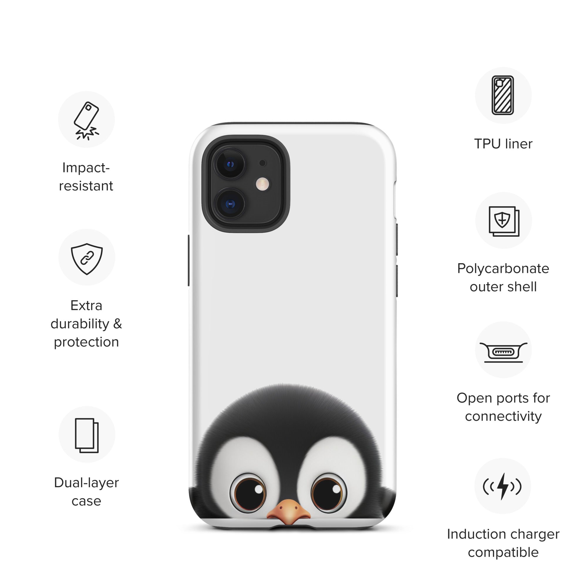 Adorable Baby Penguin Phone Case Compatible With iPhone®