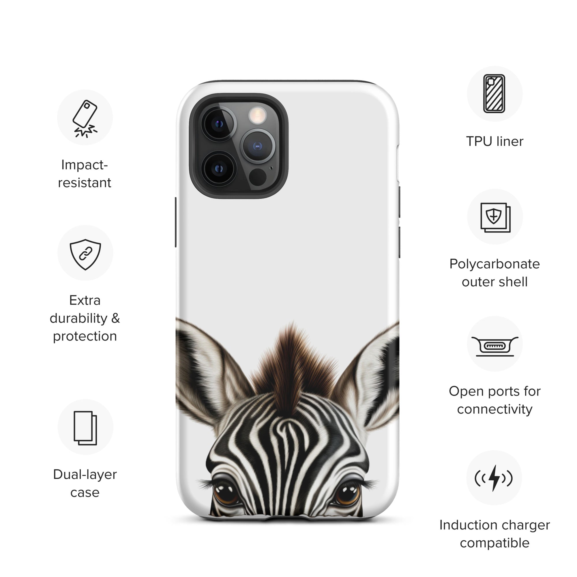 Super Cute Baby Zebra Phone Case Compatible With iPhone®