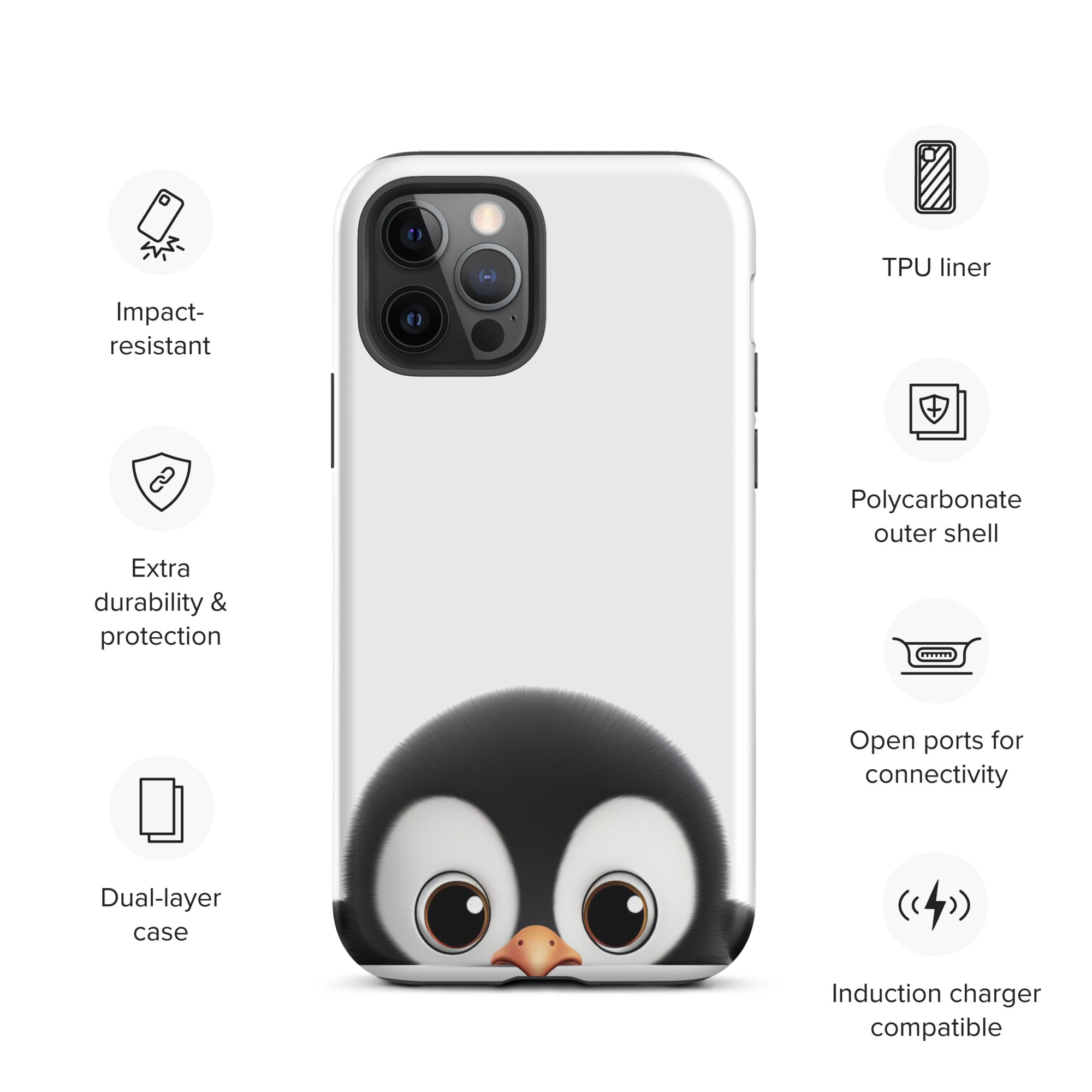 Adorable Baby Penguin Phone Case Compatible With iPhone®