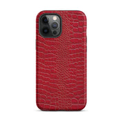 CV2 Boutique Luxury Look Faux Red Crocodile Phone Case Compatible With iPhone®