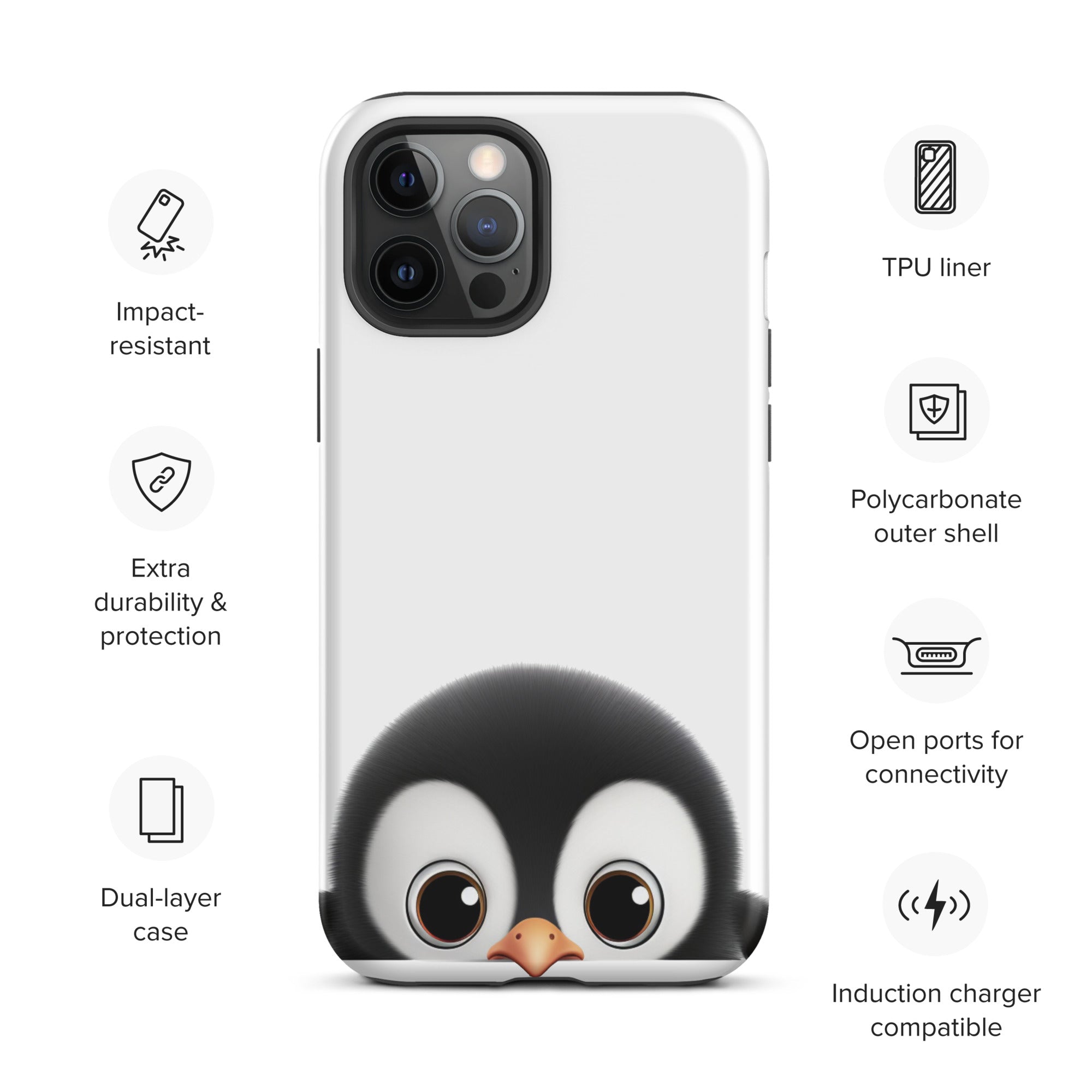 Adorable Baby Penguin Phone Case Compatible With iPhone®