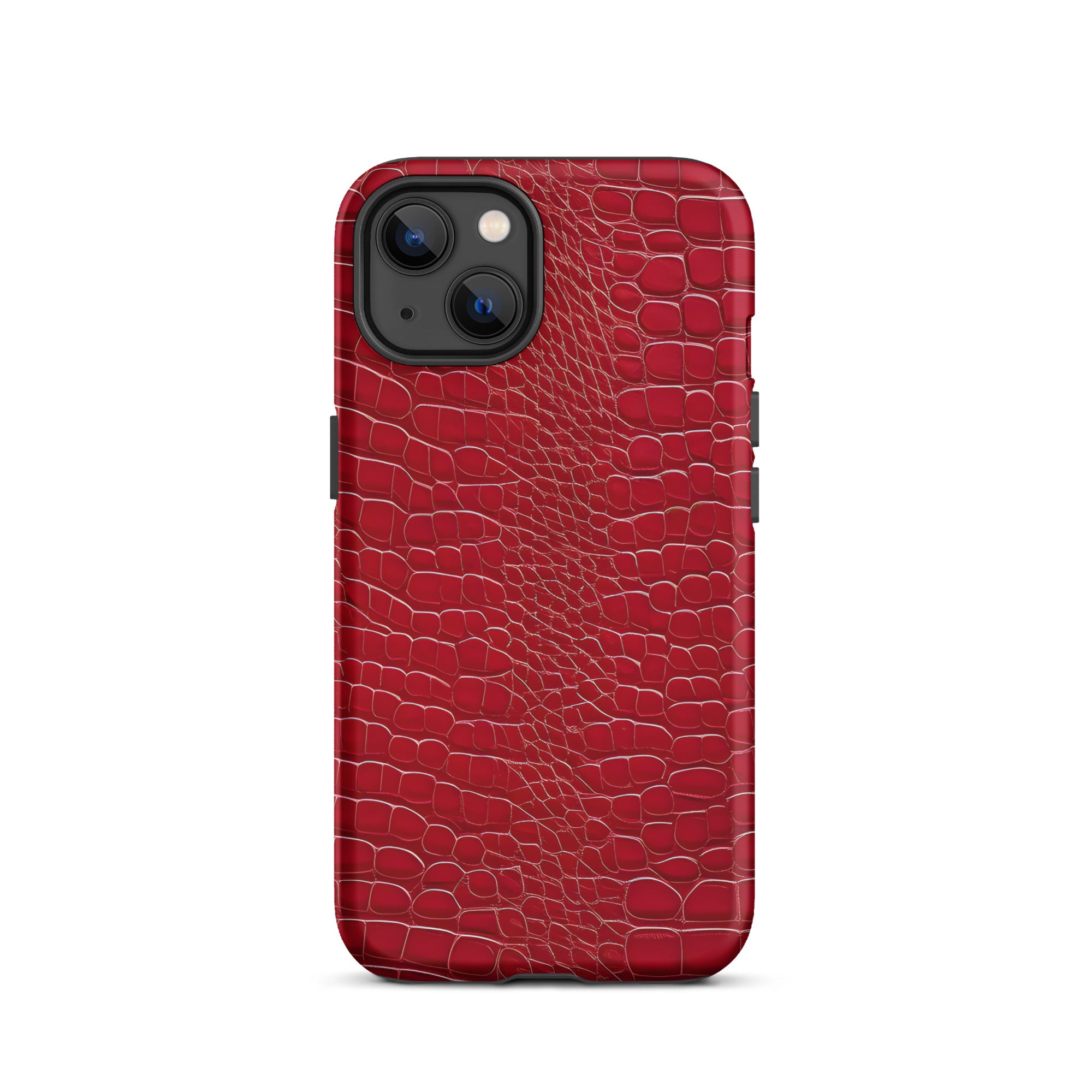 CV2 Boutique Luxury Look Faux Red Crocodile Phone Case Compatible With iPhone®