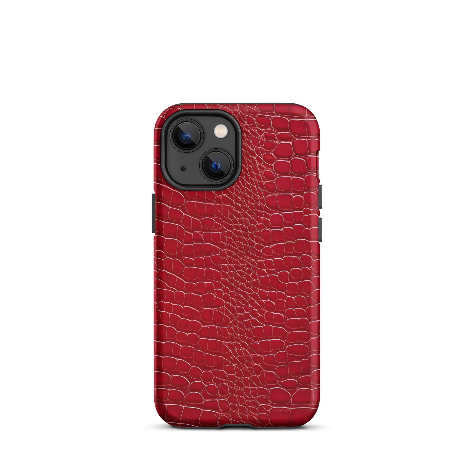 CV2 Boutique Luxury Look Faux Red Crocodile Phone Case Compatible With iPhone®