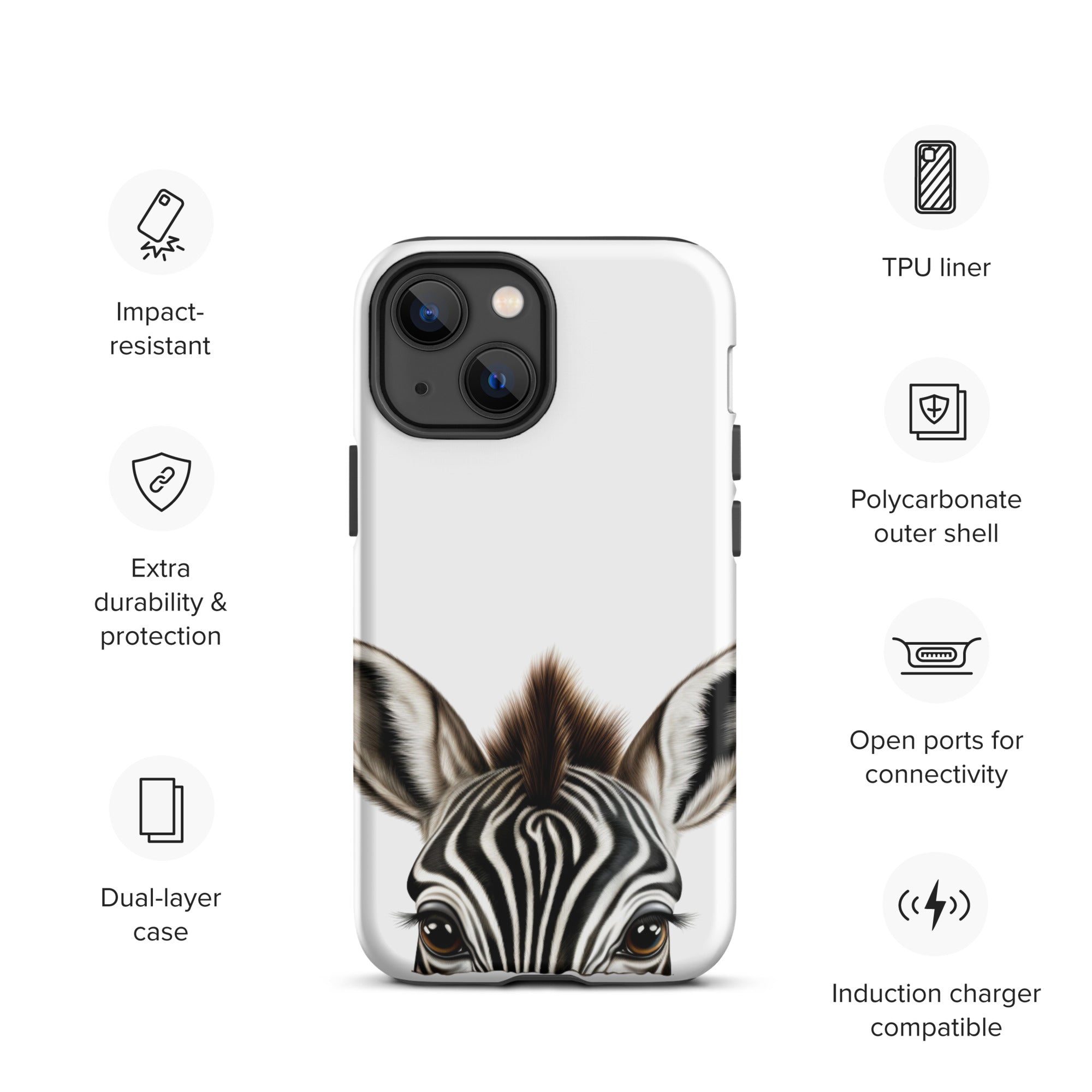 Super Cute Baby Zebra Phone Case Compatible With iPhone®
