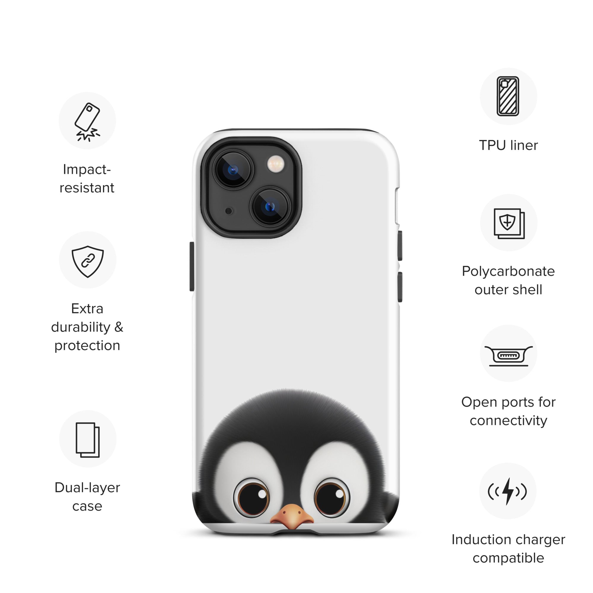 Adorable Baby Penguin Phone Case Compatible With iPhone®