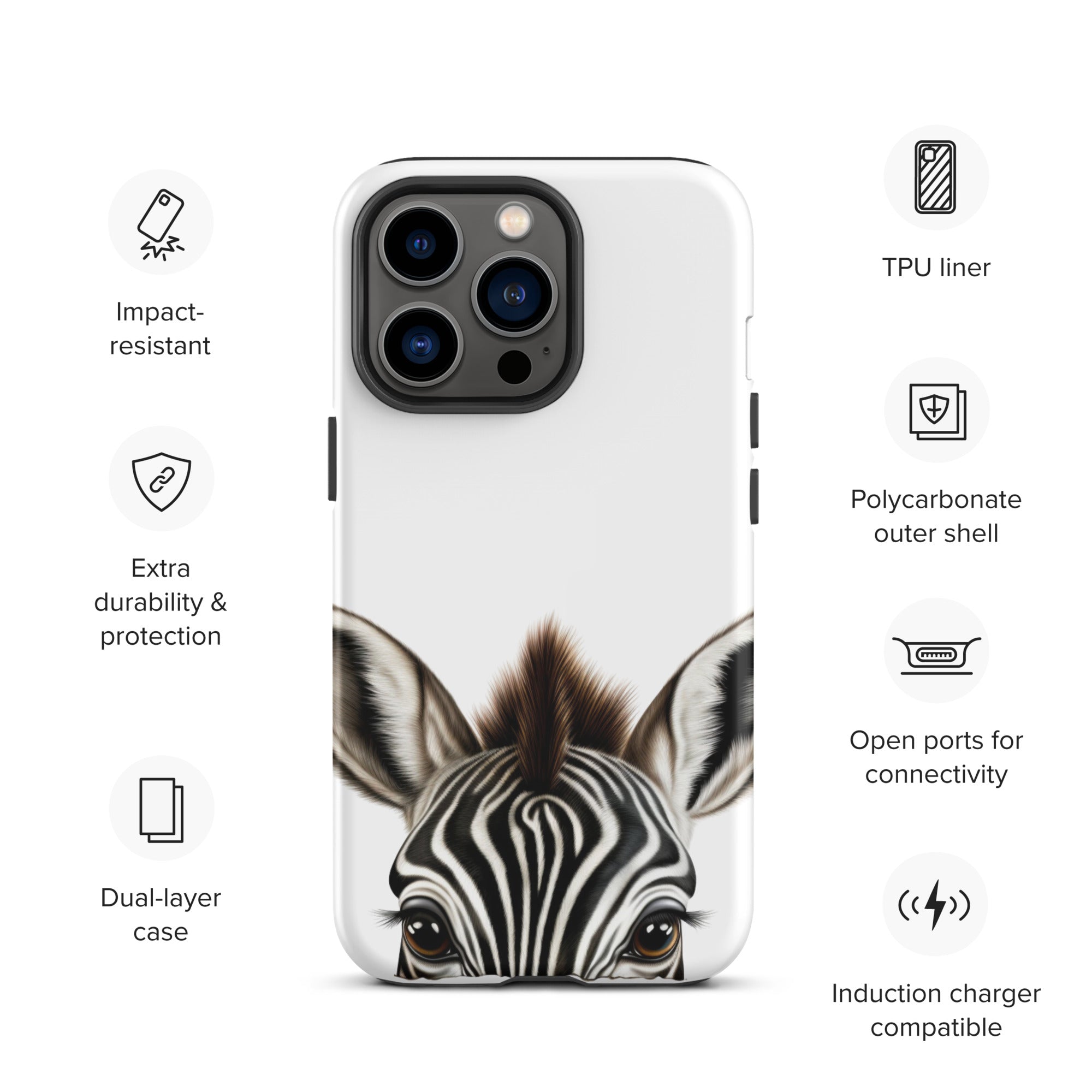 Super Cute Baby Zebra Phone Case Compatible With iPhone®