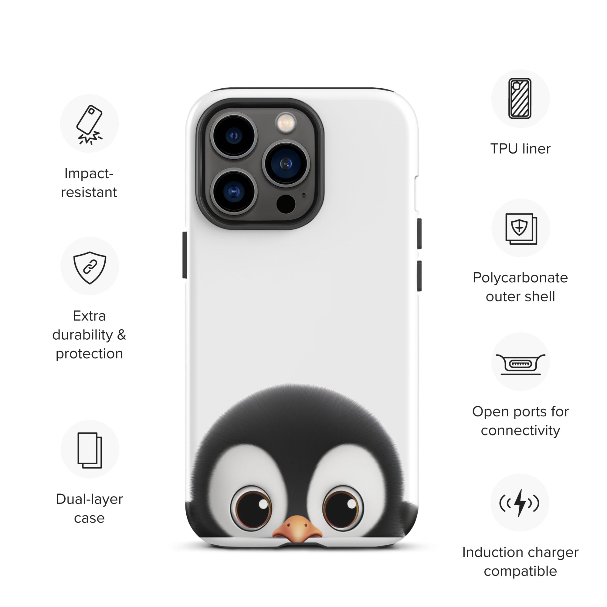 Adorable Baby Penguin Phone Case Compatible With iPhone®