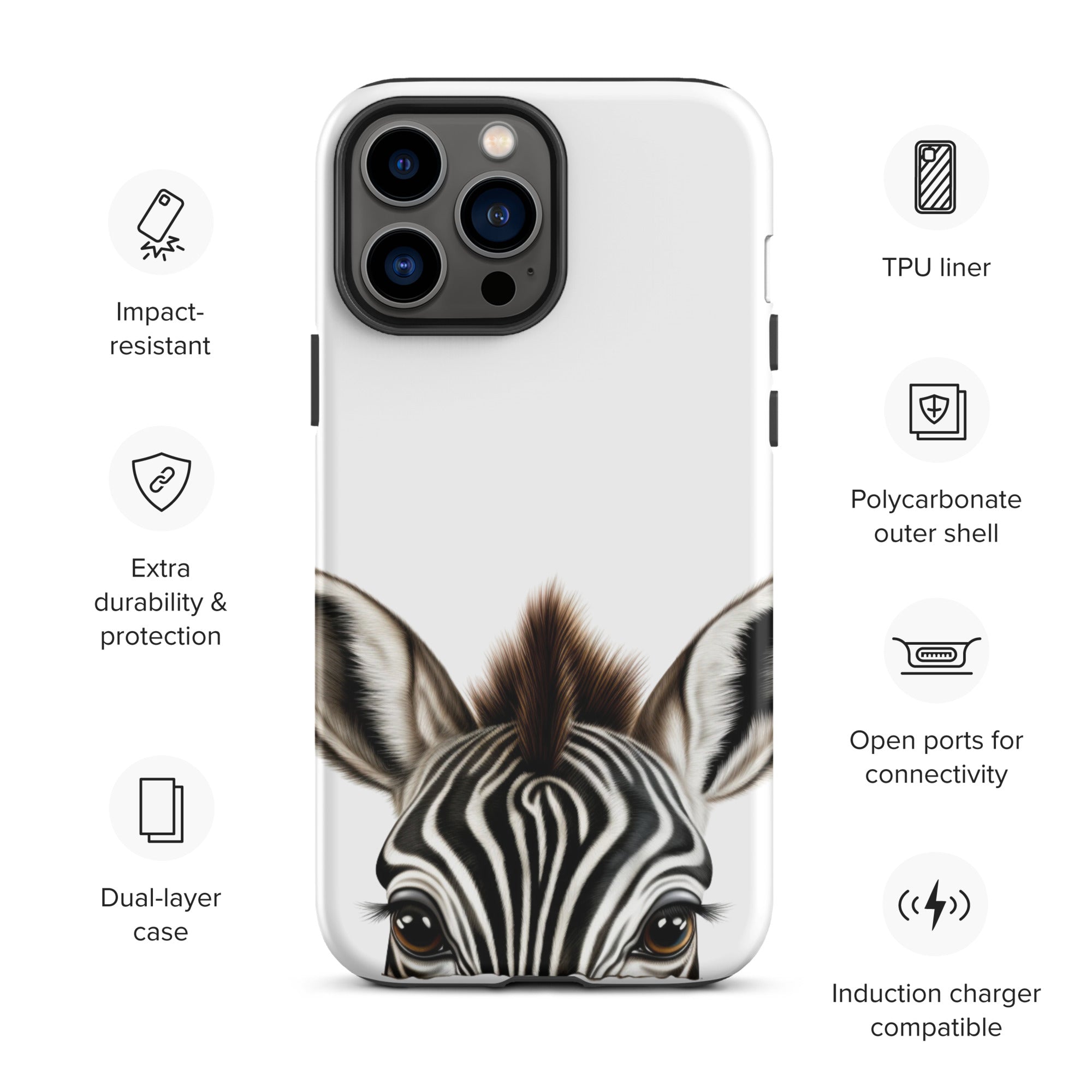Super Cute Baby Zebra Phone Case Compatible With iPhone®