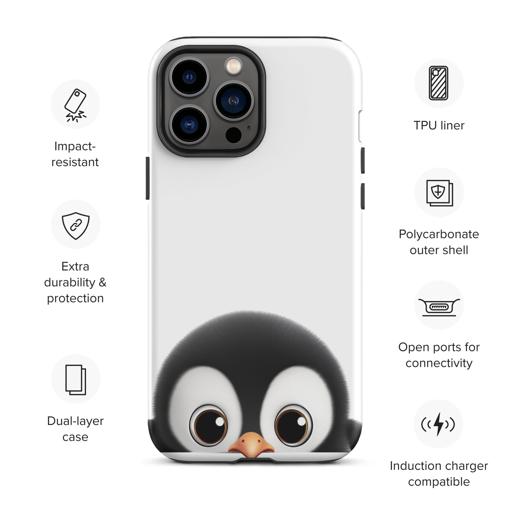 Adorable Baby Penguin Phone Case Compatible With iPhone®