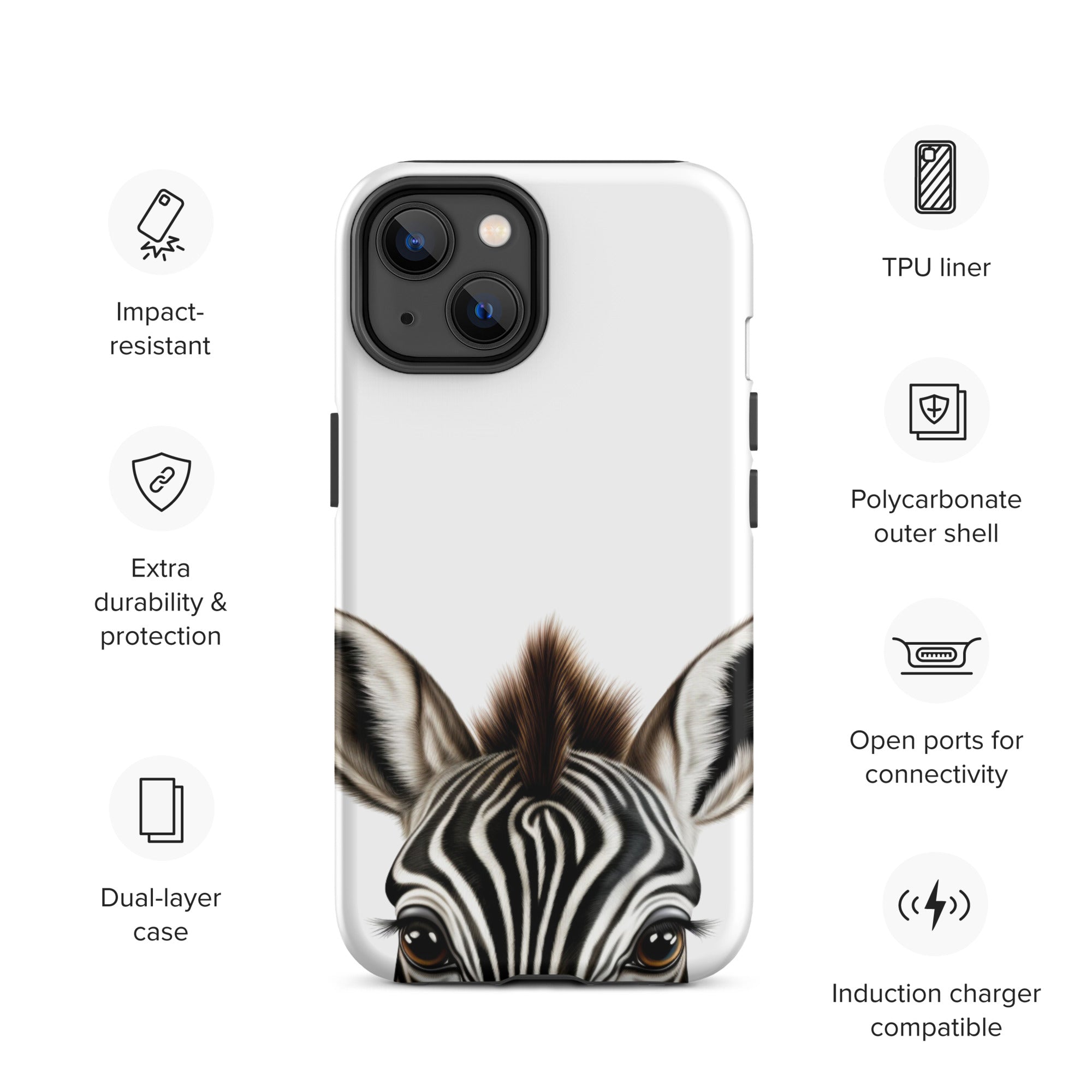 Super Cute Baby Zebra Phone Case Compatible With iPhone®